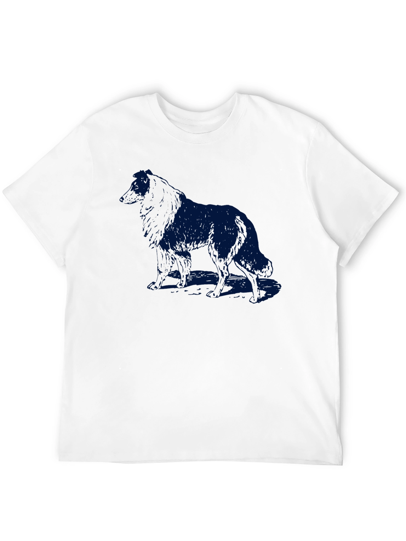 Dog Silhouette Mens Black T-Shirt