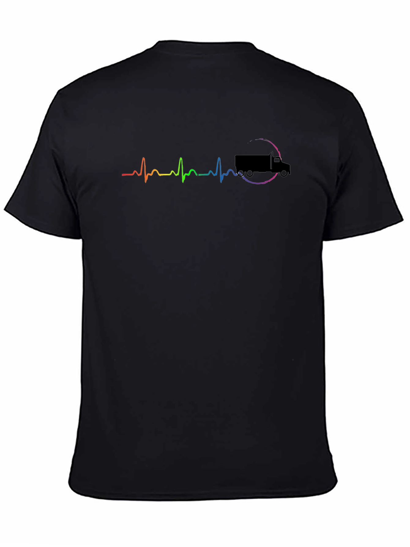 Trucker Heartbeat Black T-Shirt