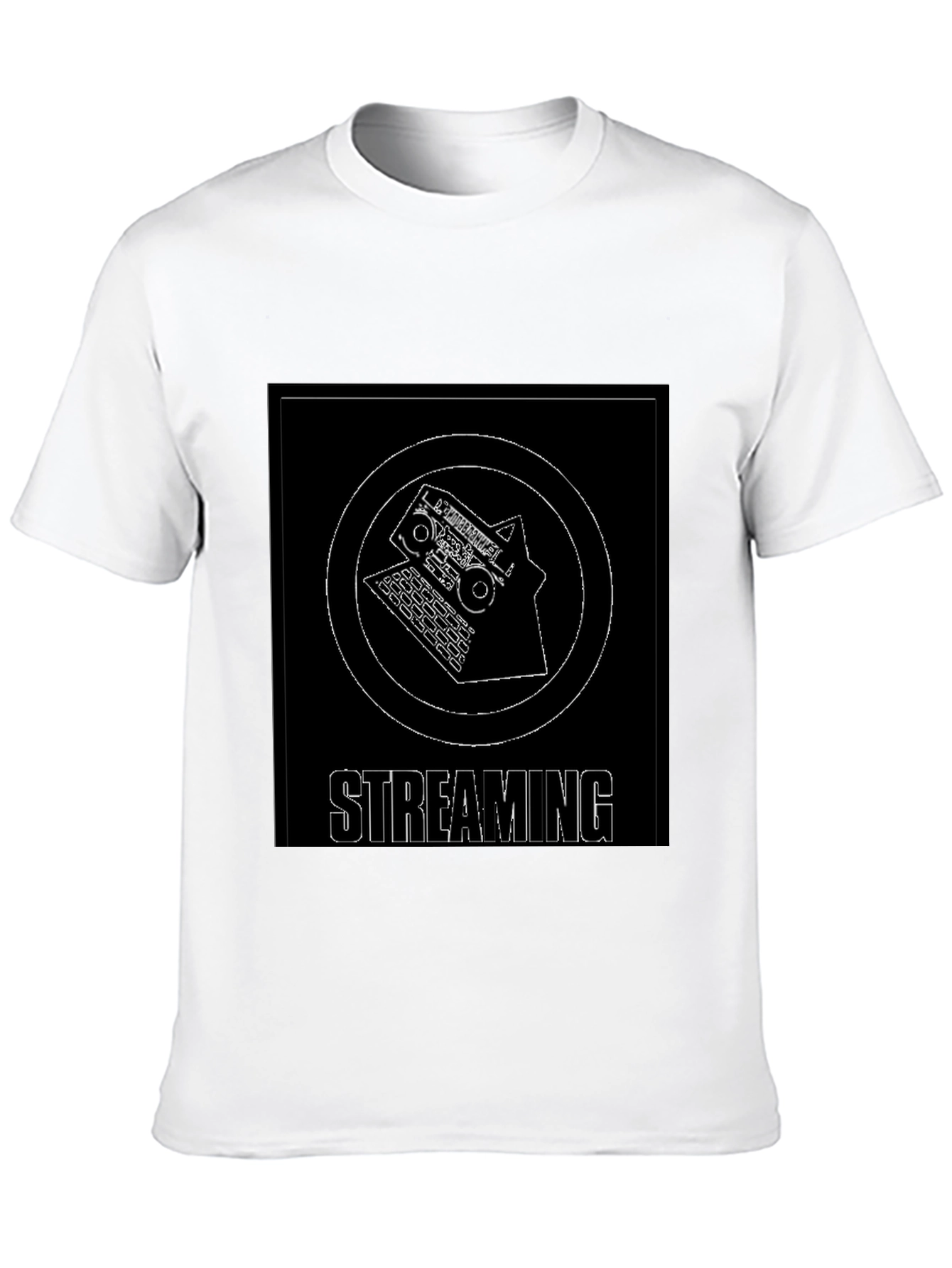 Streaming Graphic T-Shirt - Black Cotton Blend