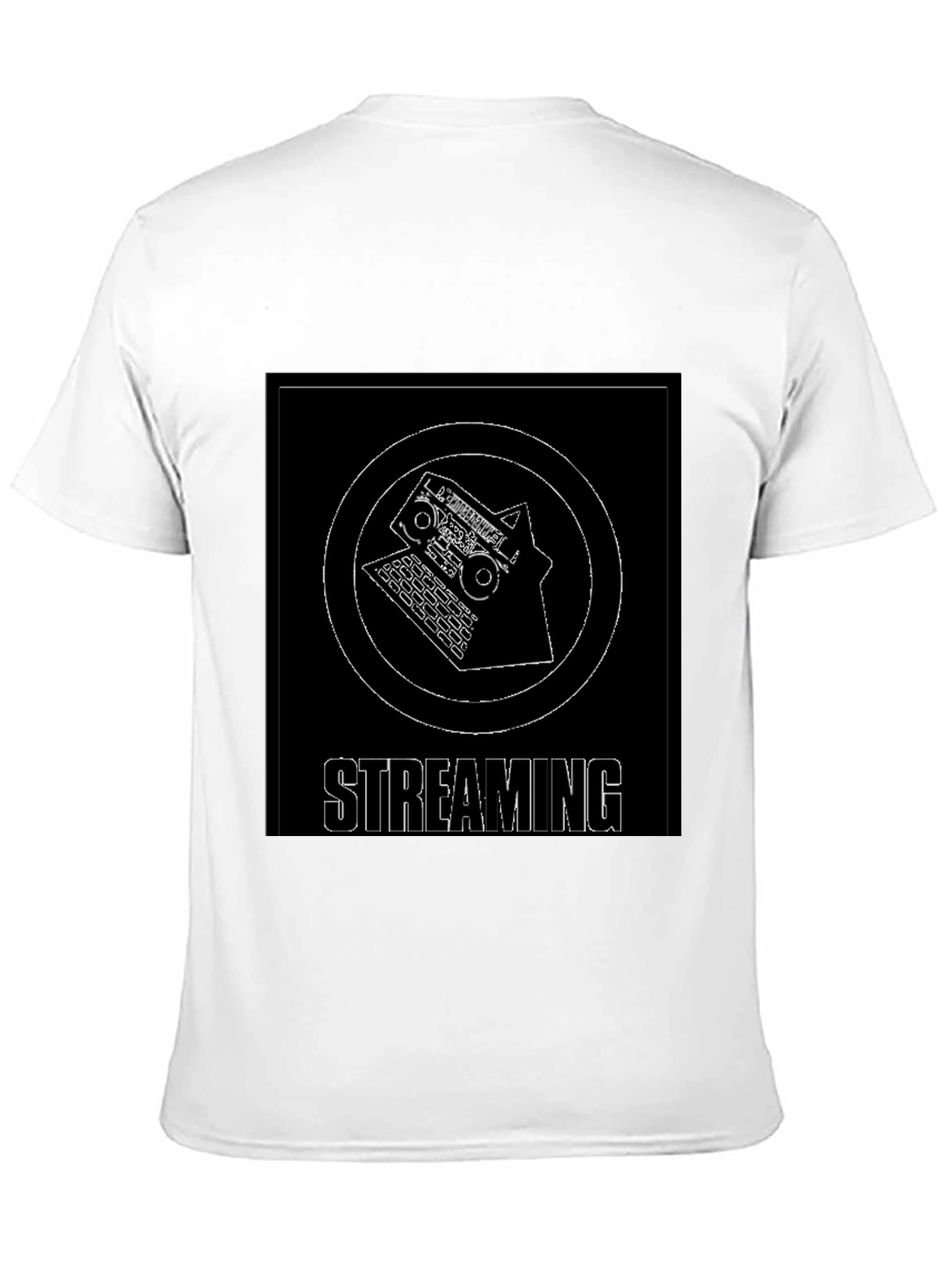 Streaming Graphic T-Shirt - Black Cotton Blend