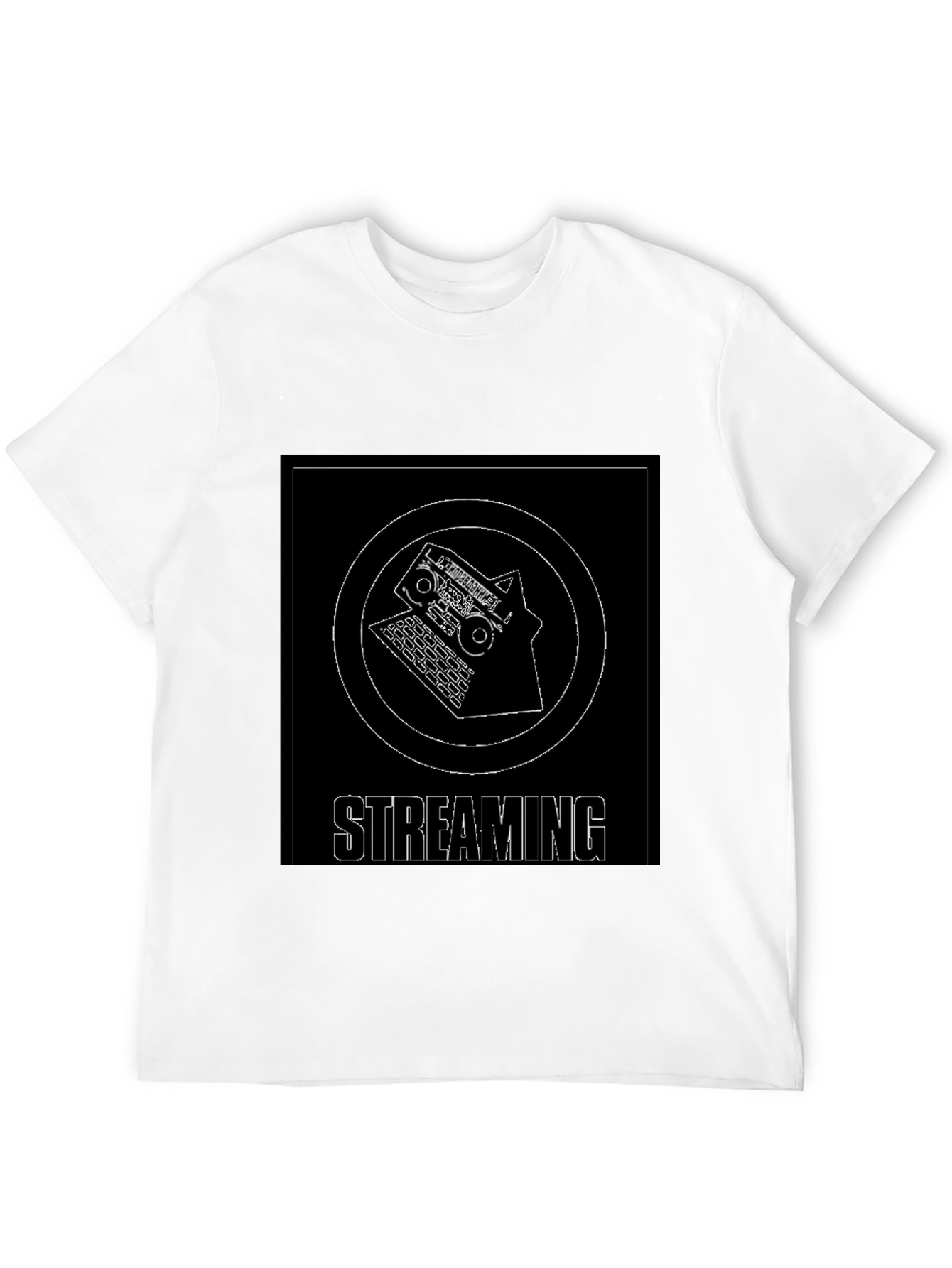 Streaming Graphic T-Shirt - Black Cotton Blend