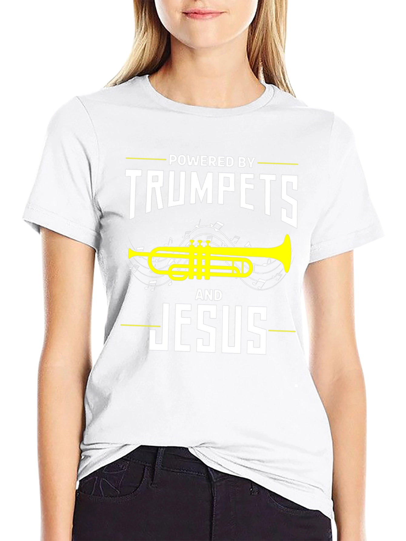 Powered By Trumpets and Jesus T-Shirt