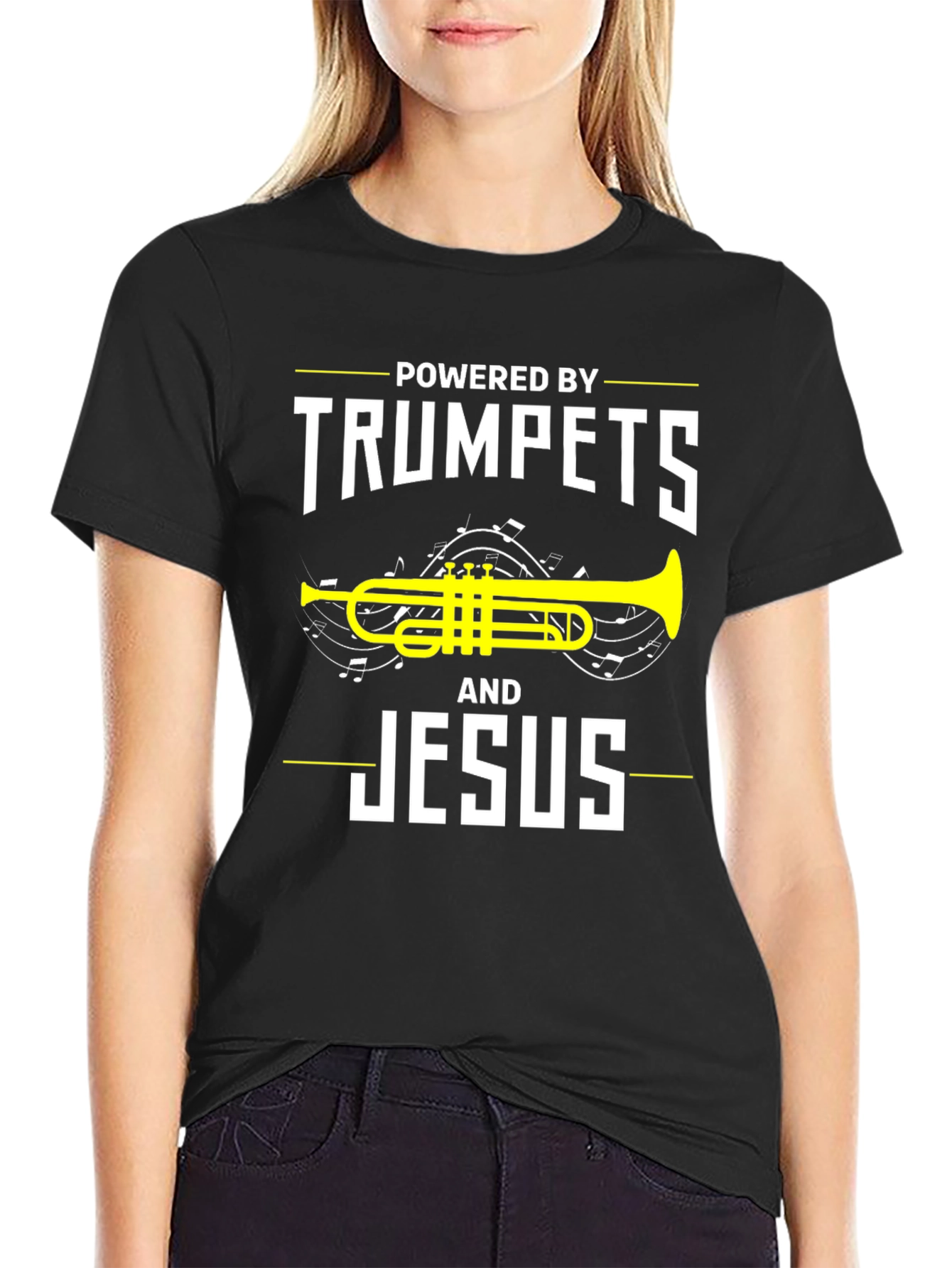 Powered By Trumpets and Jesus T-Shirt