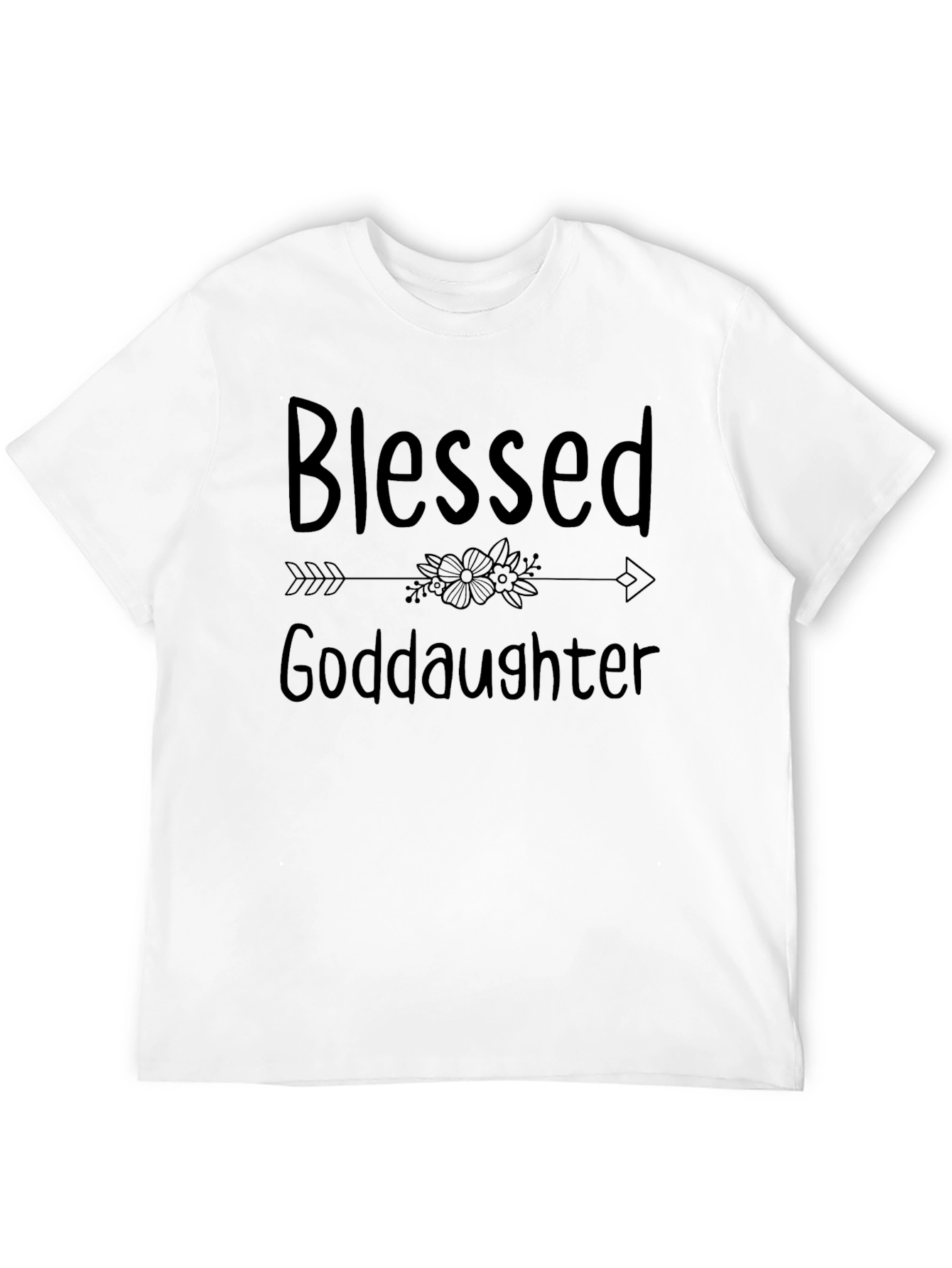 Blessed Goddaughter Graphic Tee - Black