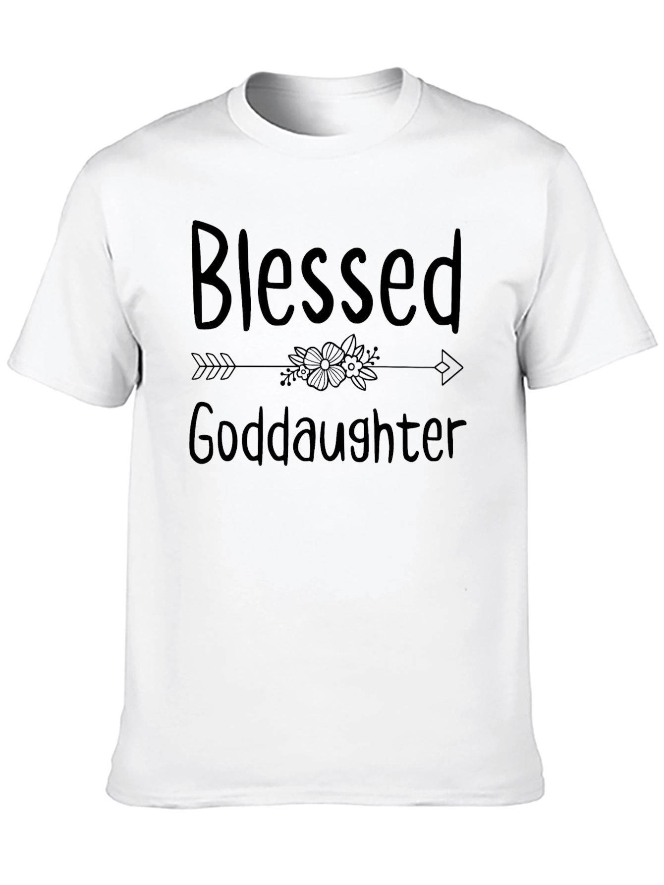 Blessed Goddaughter Graphic Tee - Black
