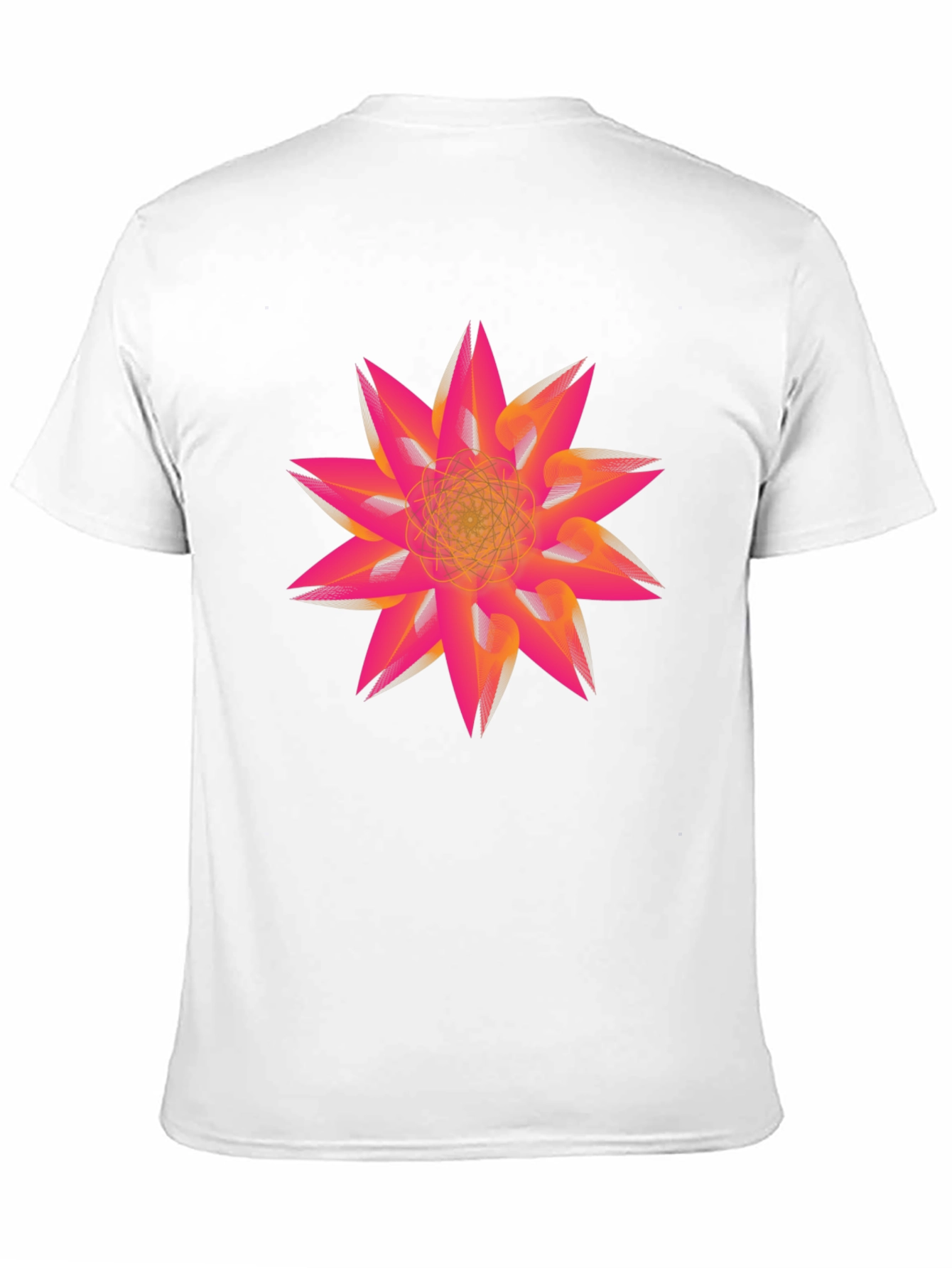 Abstract Geometric Flower Graphic Print Tee