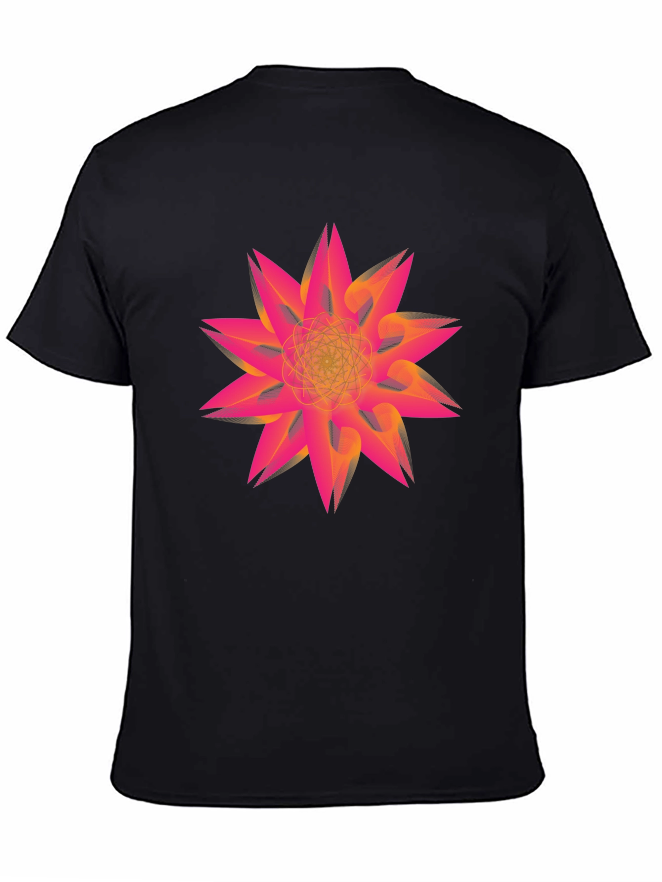 Abstract Geometric Flower Graphic Print Tee