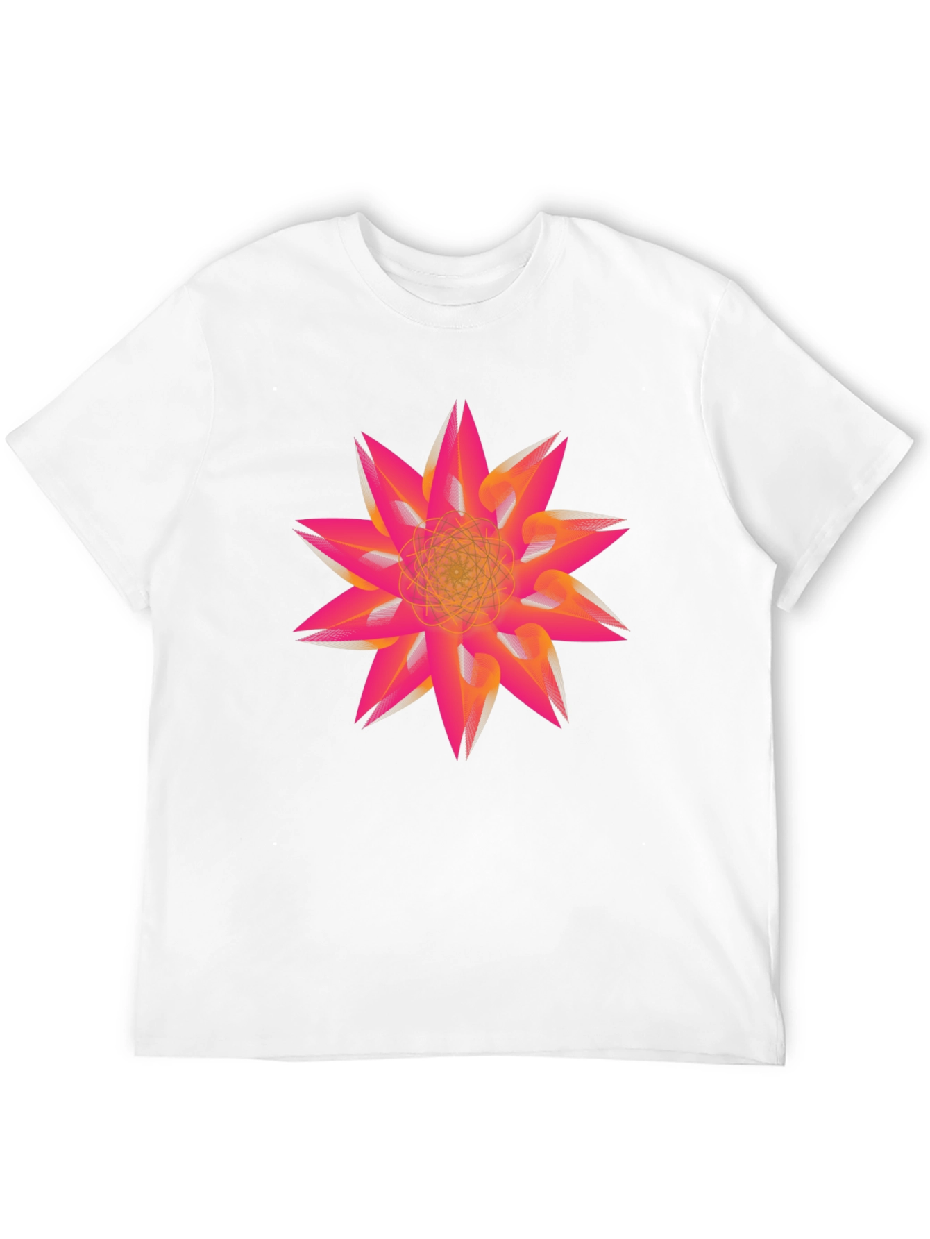 Abstract Geometric Flower Graphic Print Tee