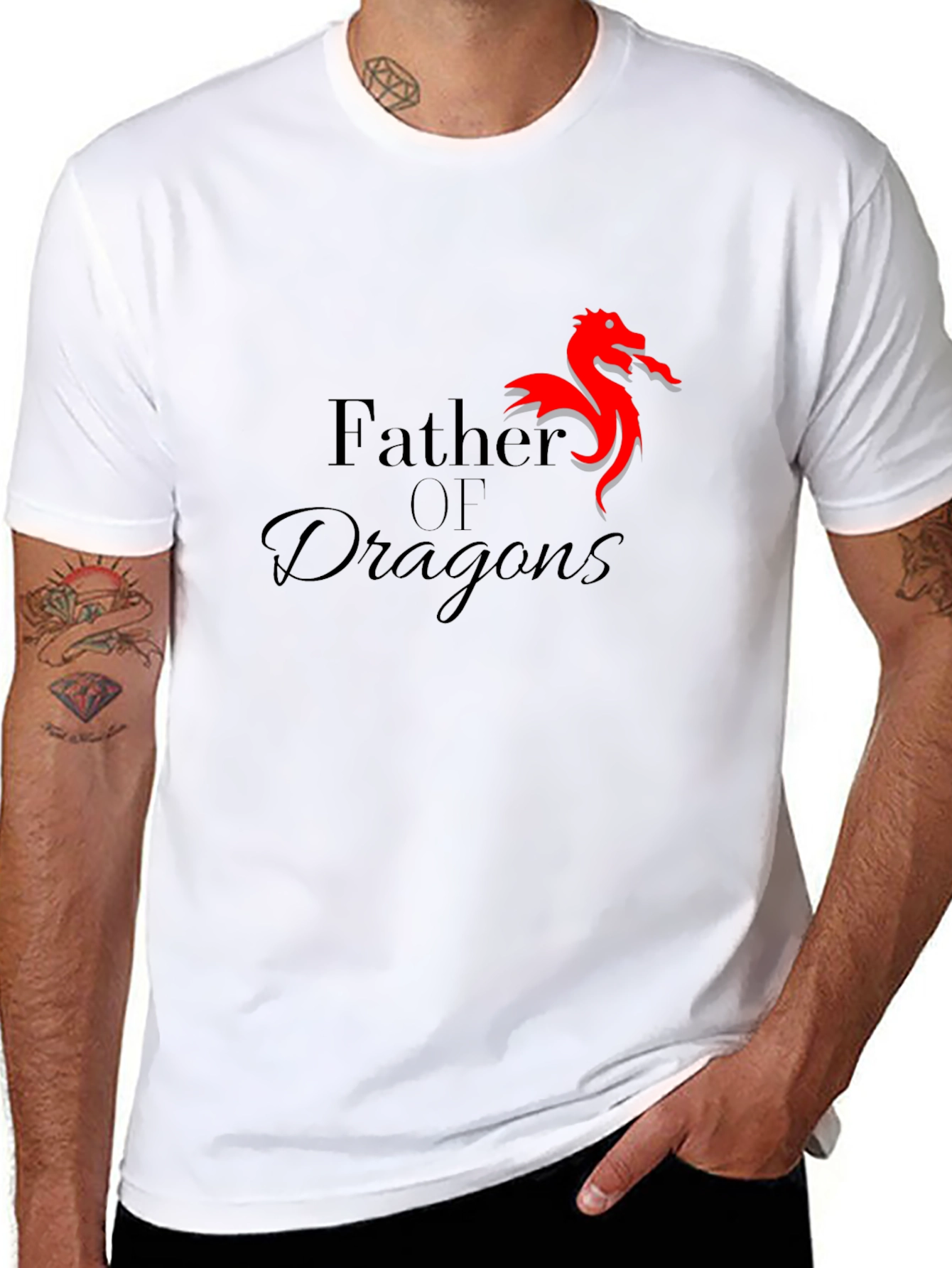 Father of Dragons Black T-Shirt