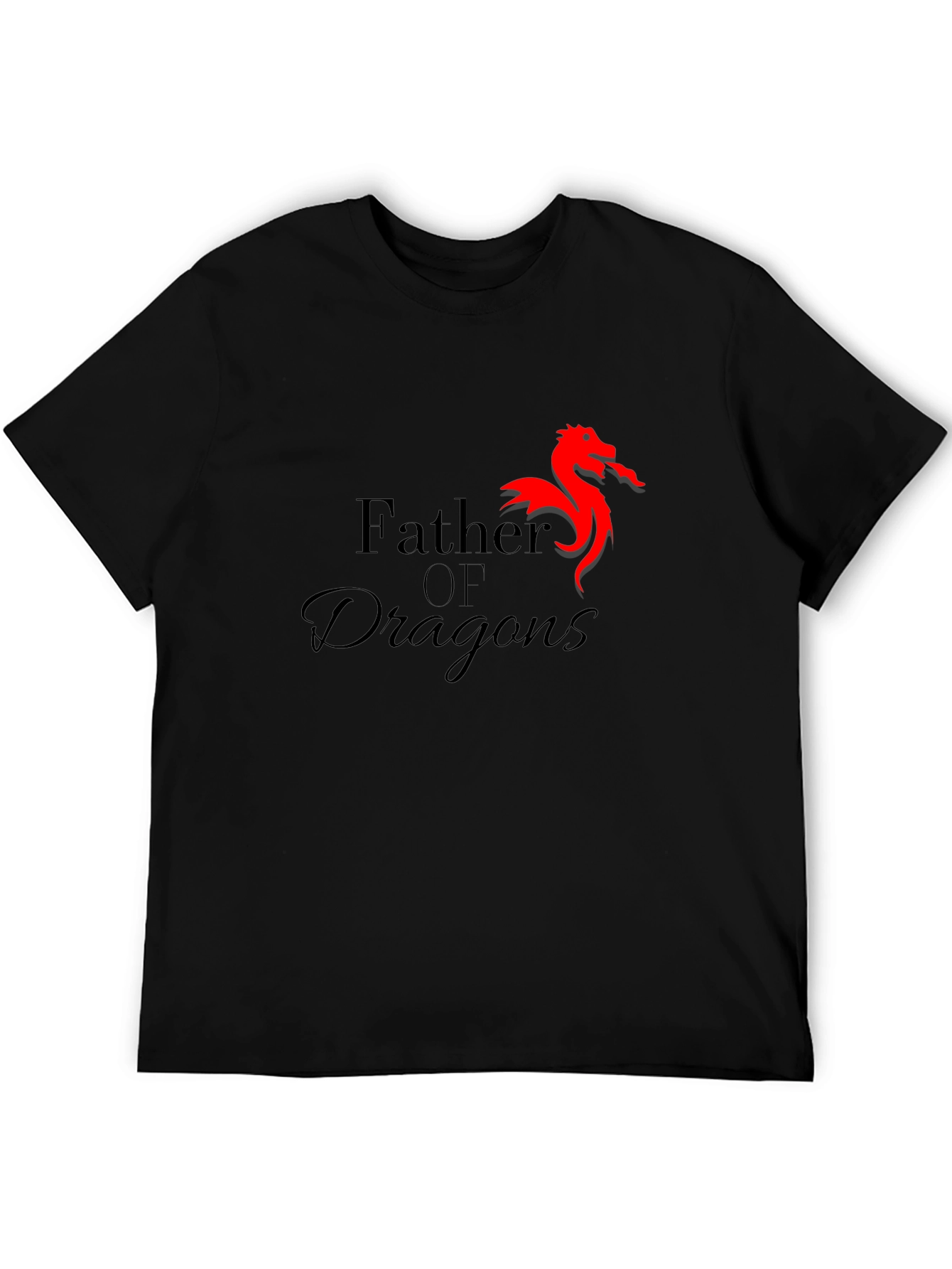 Father of Dragons Black T-Shirt