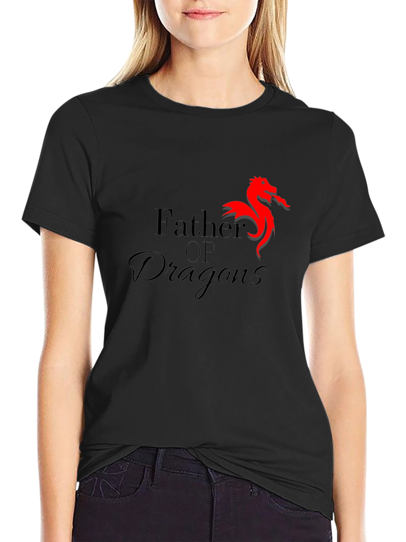 Father of Dragons Black T-Shirt
