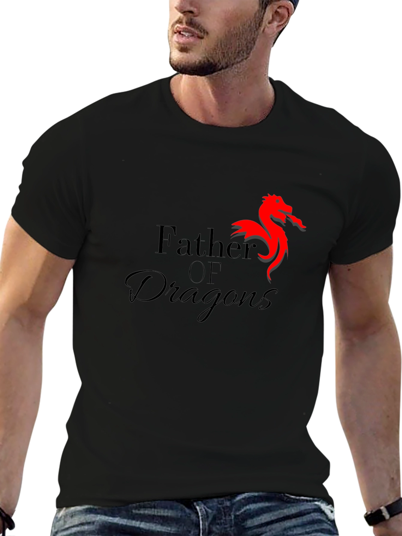 Father of Dragons Black T-Shirt