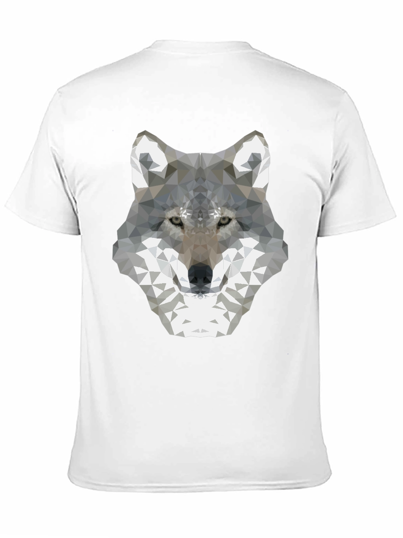 Geometric Wolf Graphic Tee - Modern Style