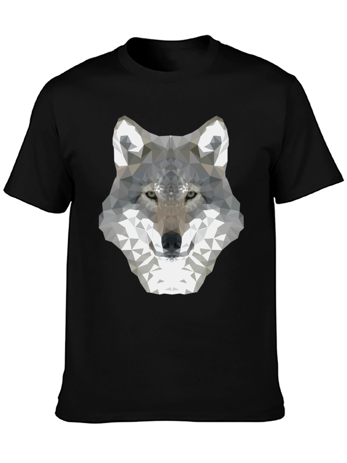 Geometric Wolf Graphic Tee - Modern Style