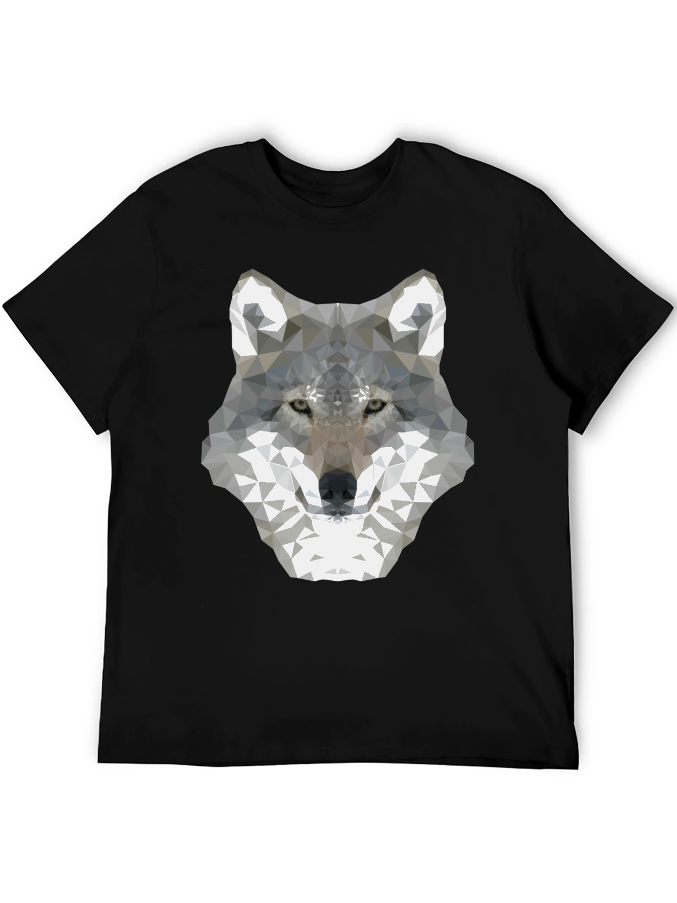 Geometric Wolf Graphic Tee - Modern Style