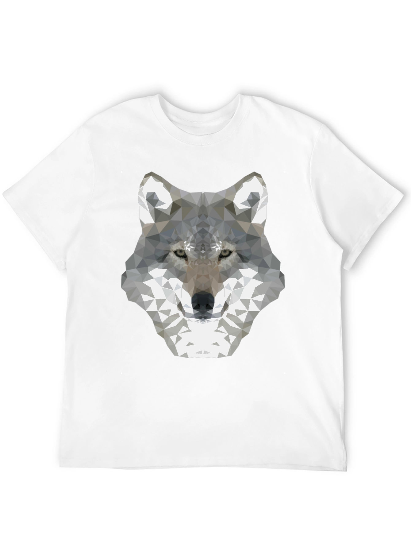 Geometric Wolf Graphic Tee - Modern Style
