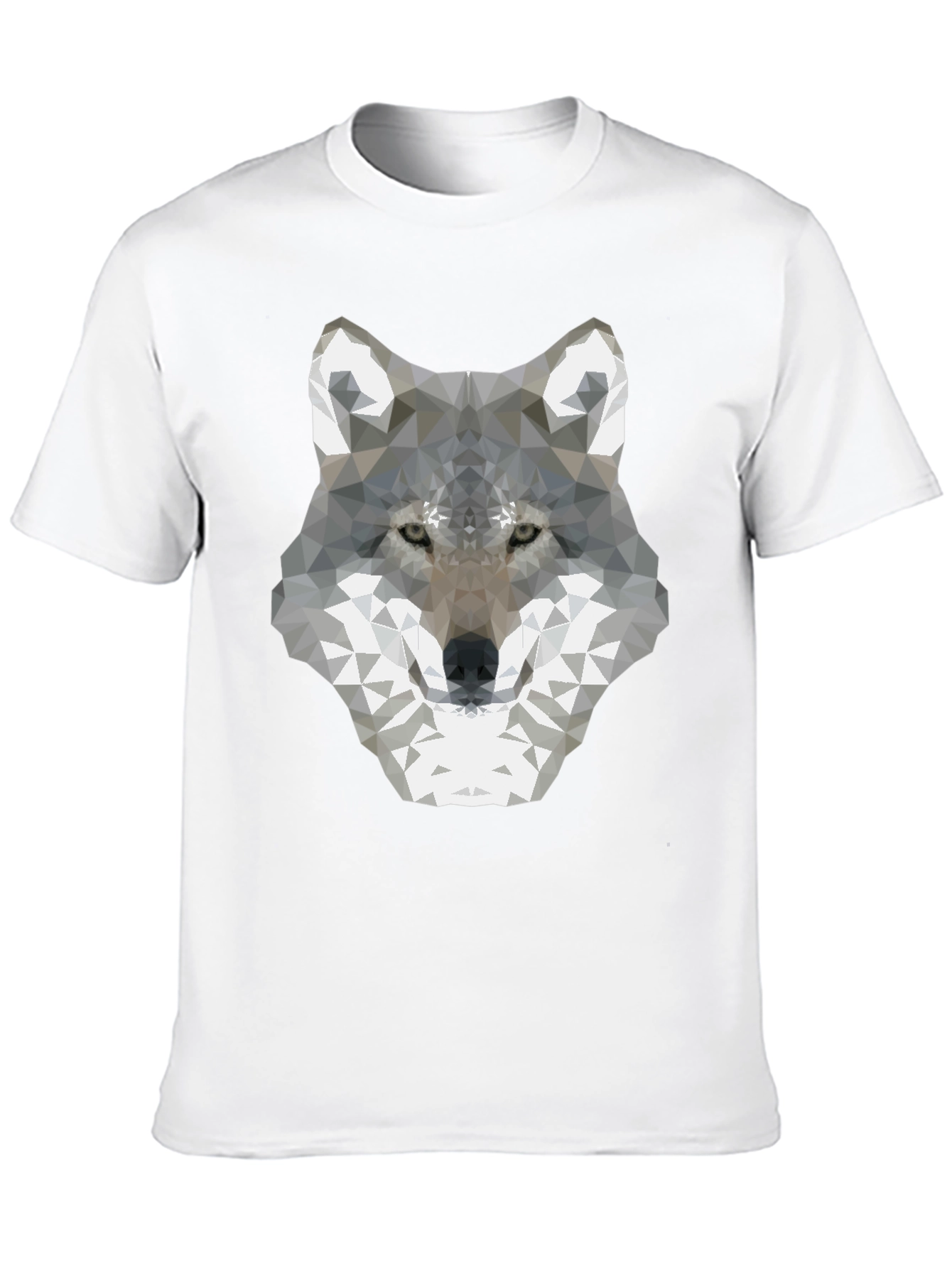 Geometric Wolf Graphic Tee - Modern Style