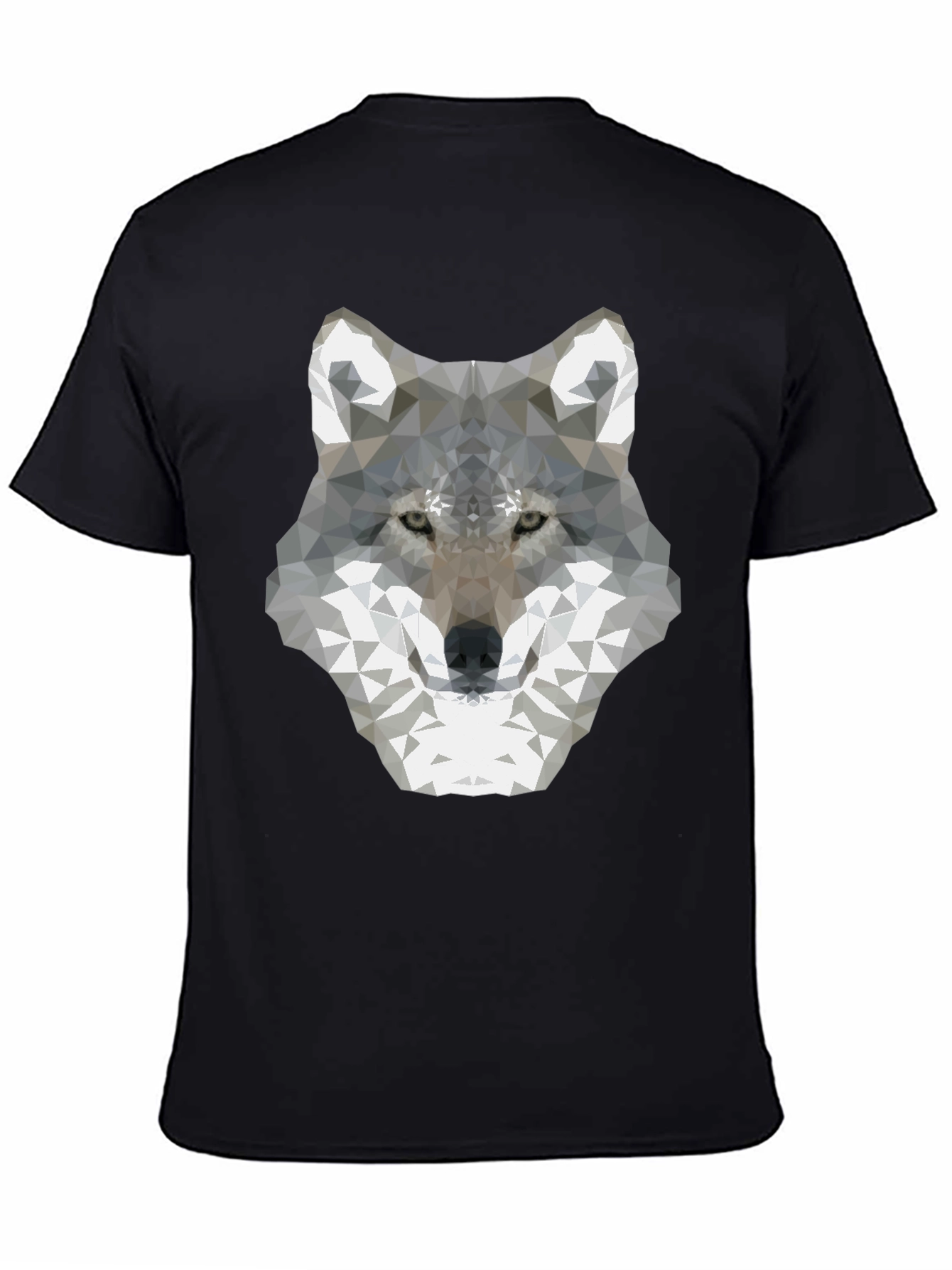 Geometric Wolf Graphic Tee - Modern Style