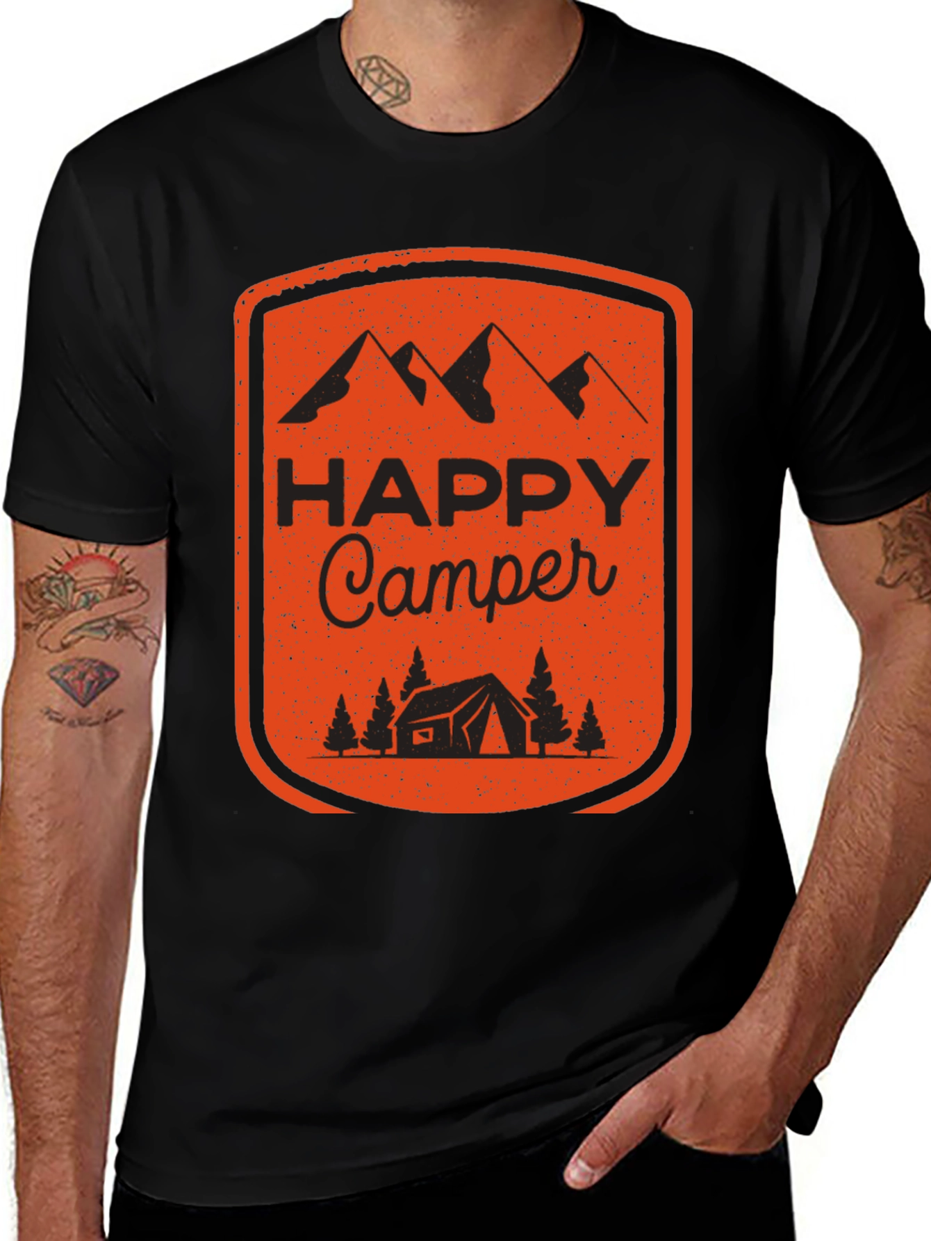 Happy Camper Graphic Tee - Outdoor Adventure Shirt