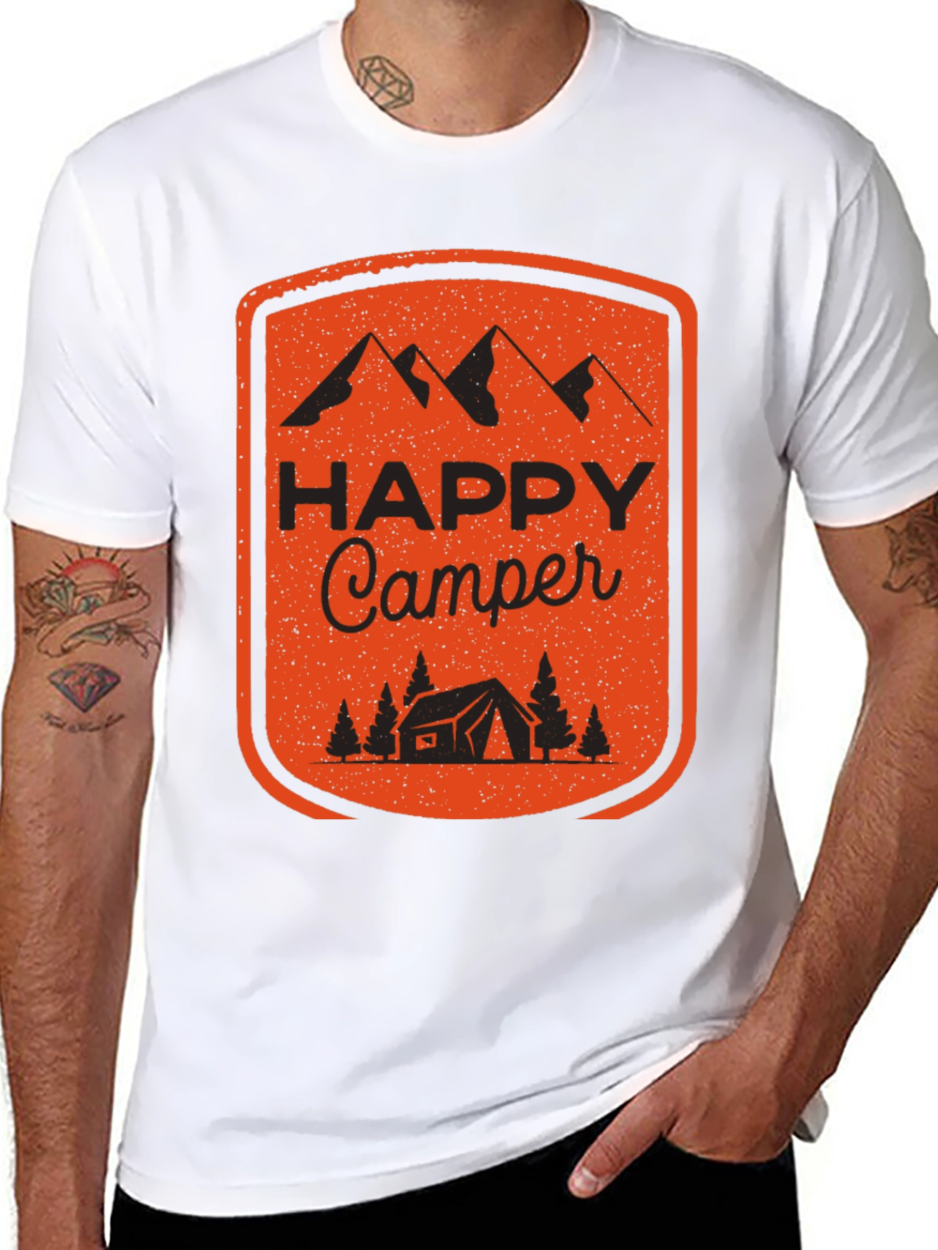 Happy Camper Graphic Tee - Outdoor Adventure Shirt