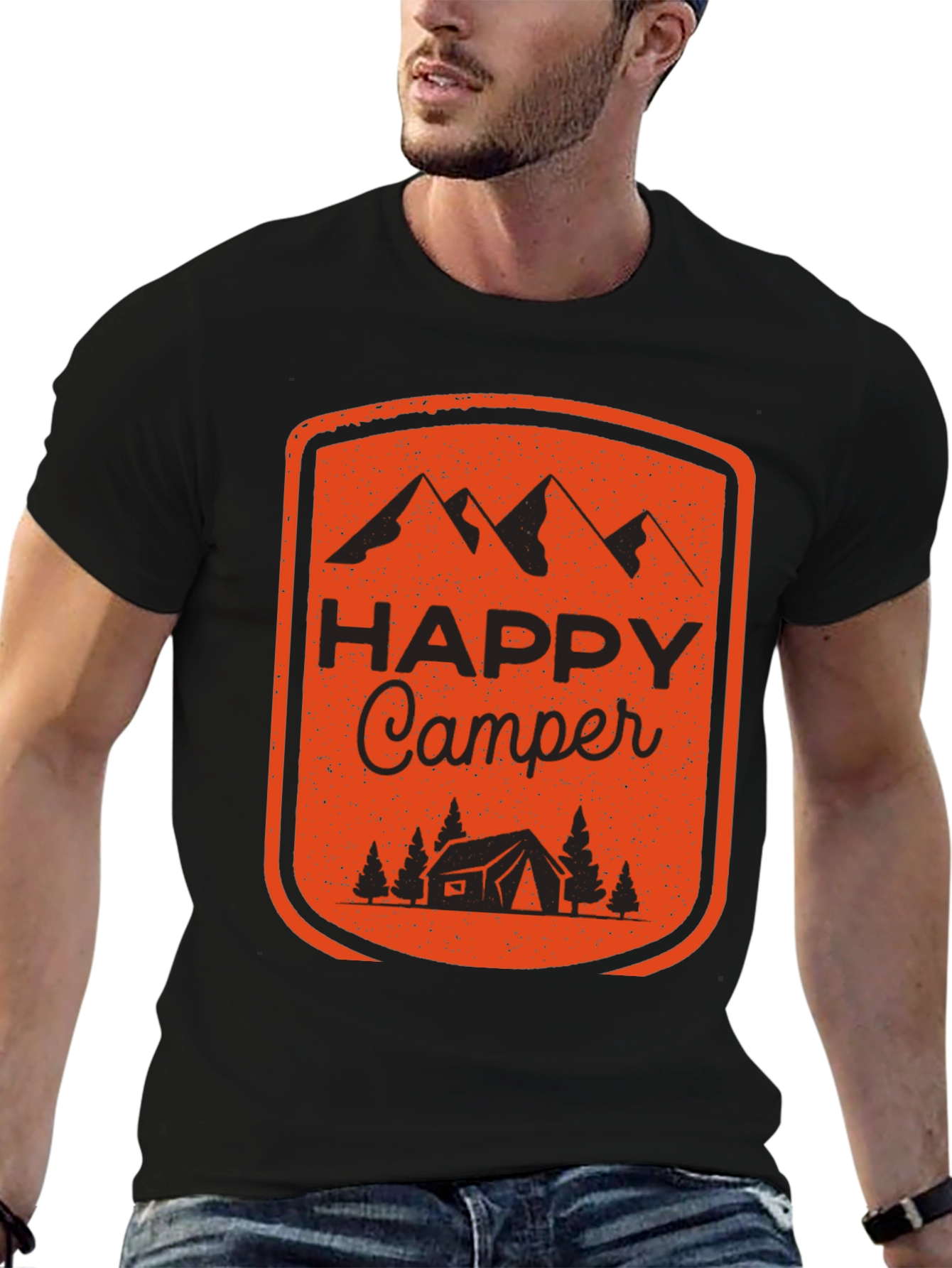 Happy Camper Graphic Tee - Outdoor Adventure Shirt