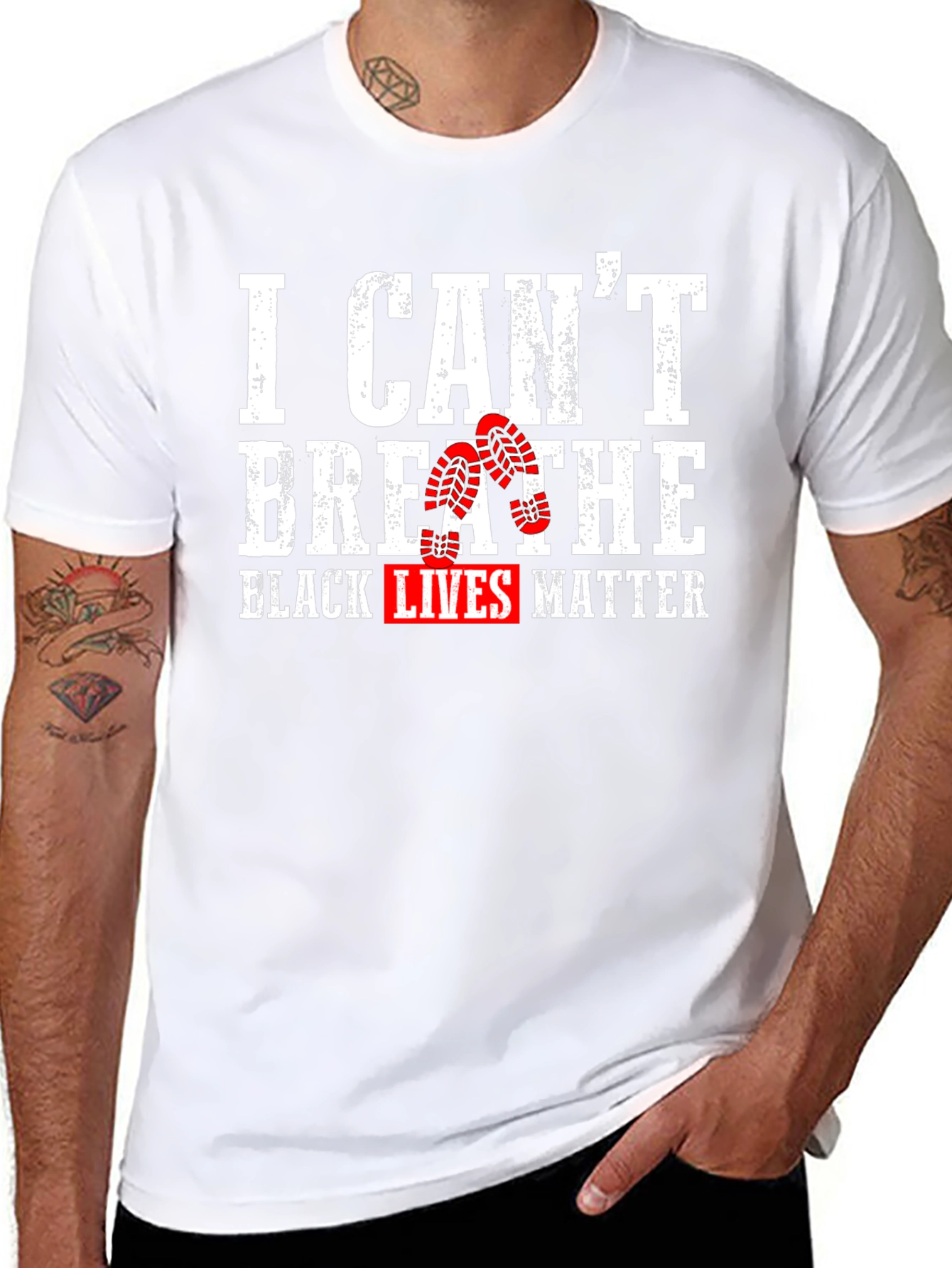 I Cant Breathe Black Lives Matter Graphic Tee