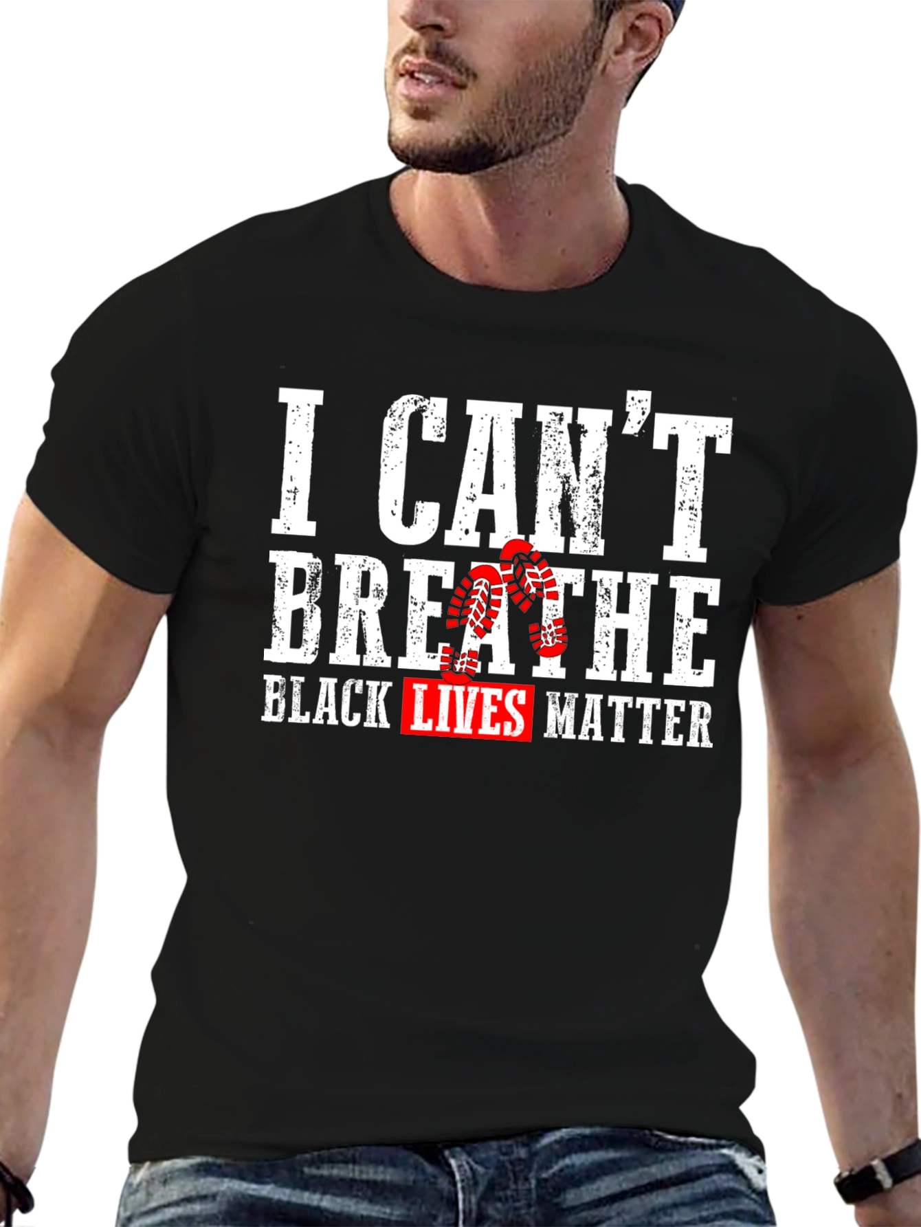 I Cant Breathe Black Lives Matter Graphic Tee