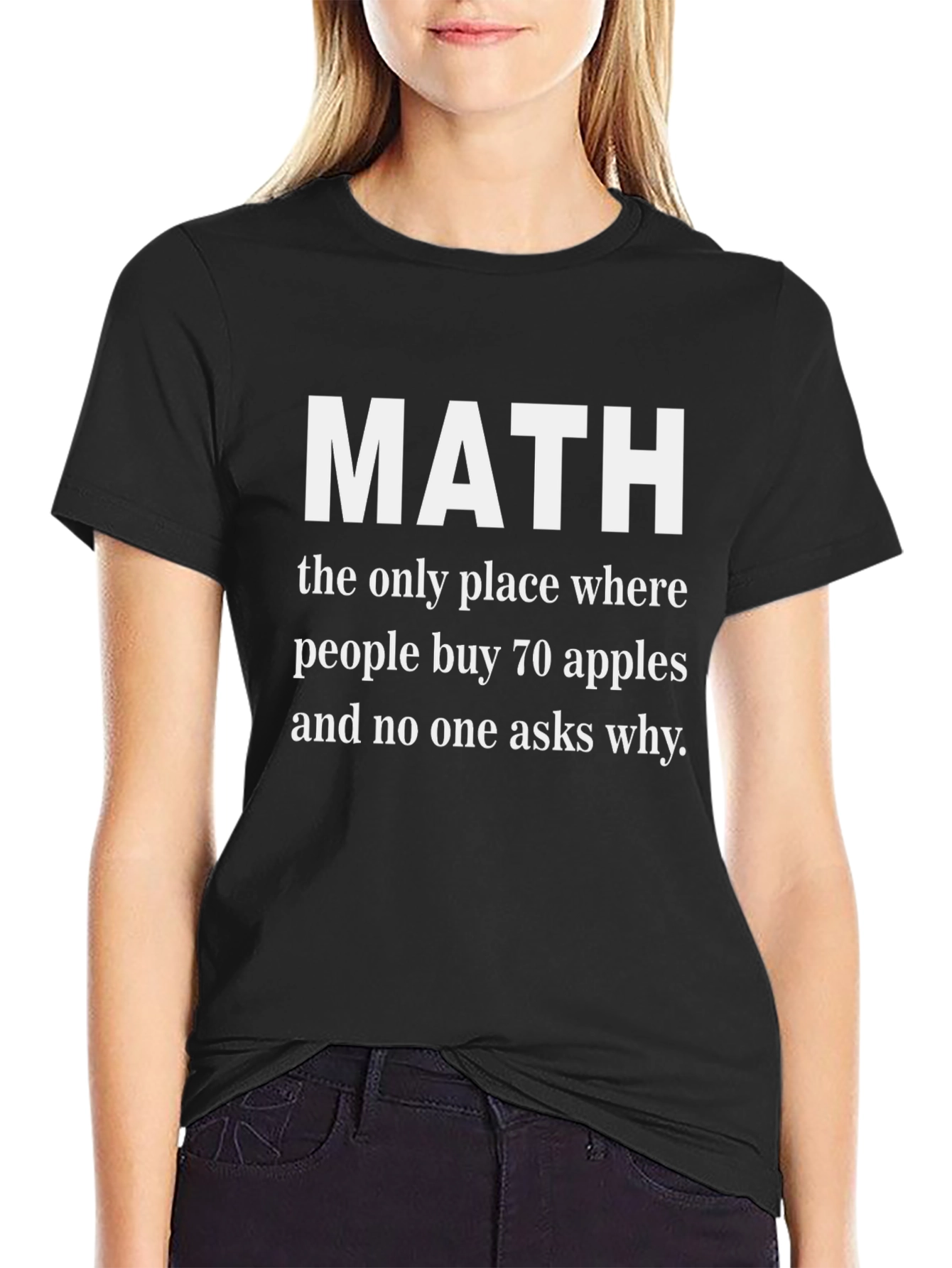 Math Humor Graphic T-Shirt - 70 Apples