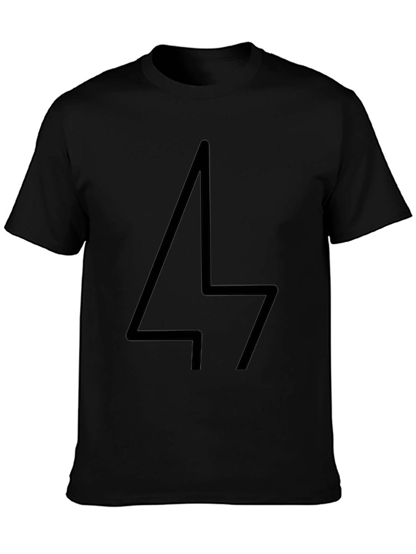 Black T-Shirt with Geometric Graphic