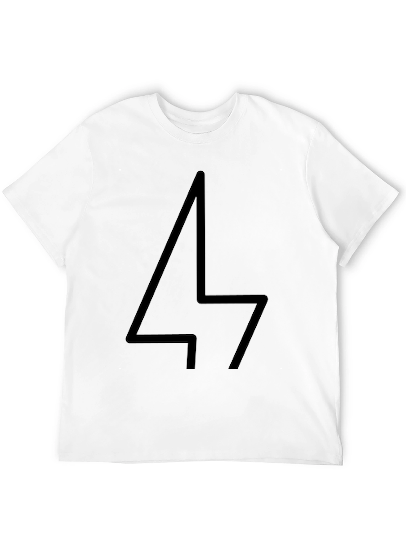 Black T-Shirt with Geometric Graphic