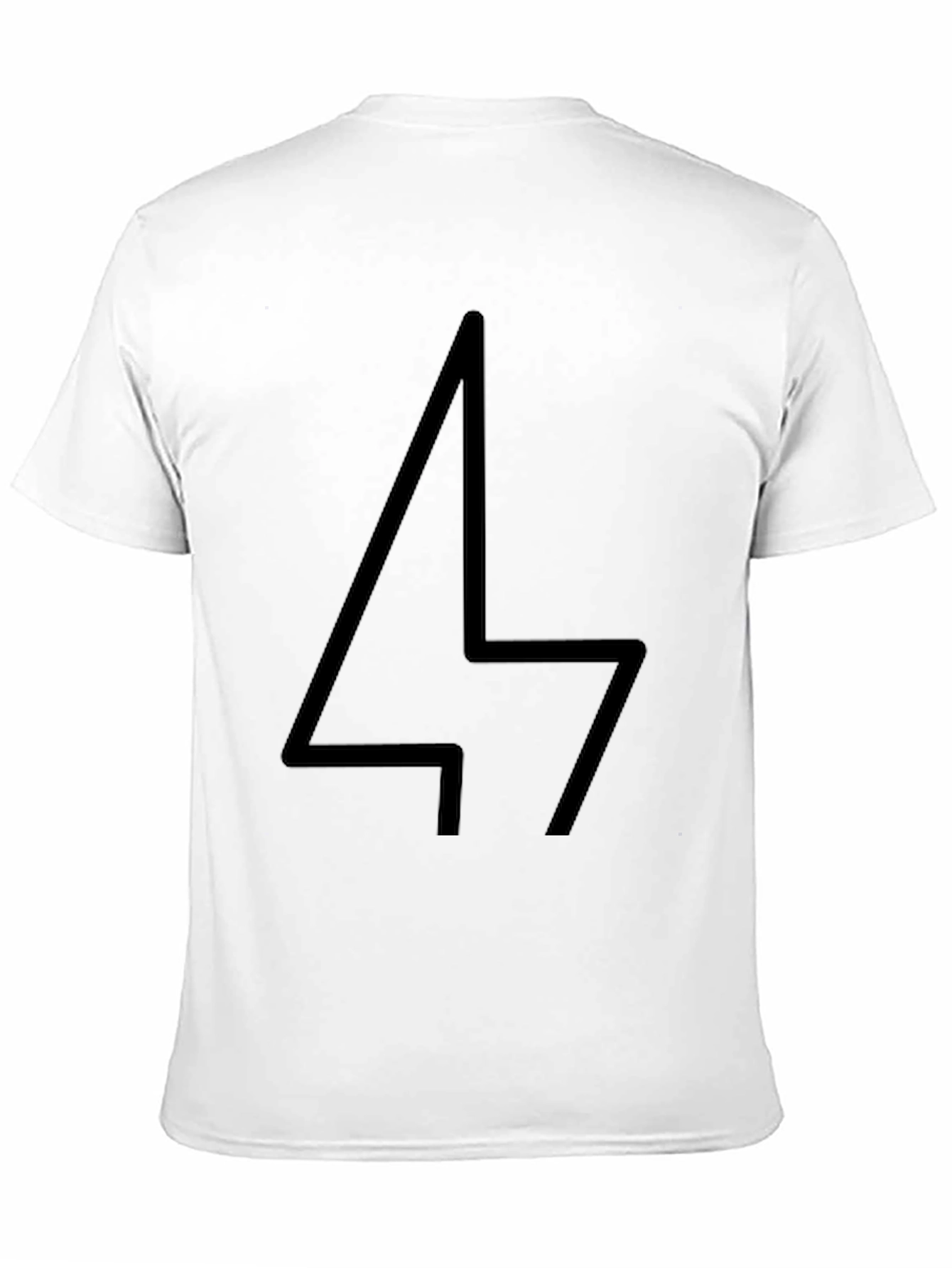 Black T-Shirt with Geometric Graphic