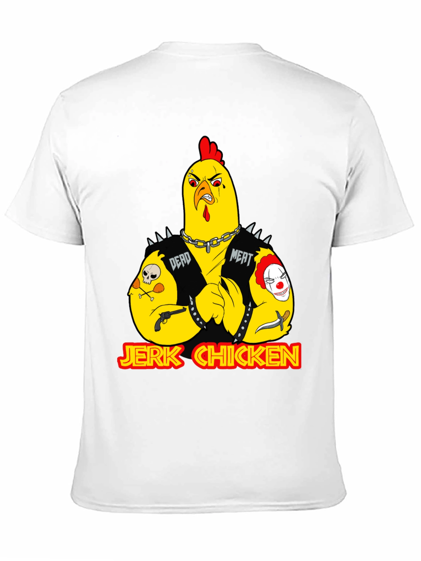 Jerk Chicken Graphic Tee - Edgy Cartoon Design