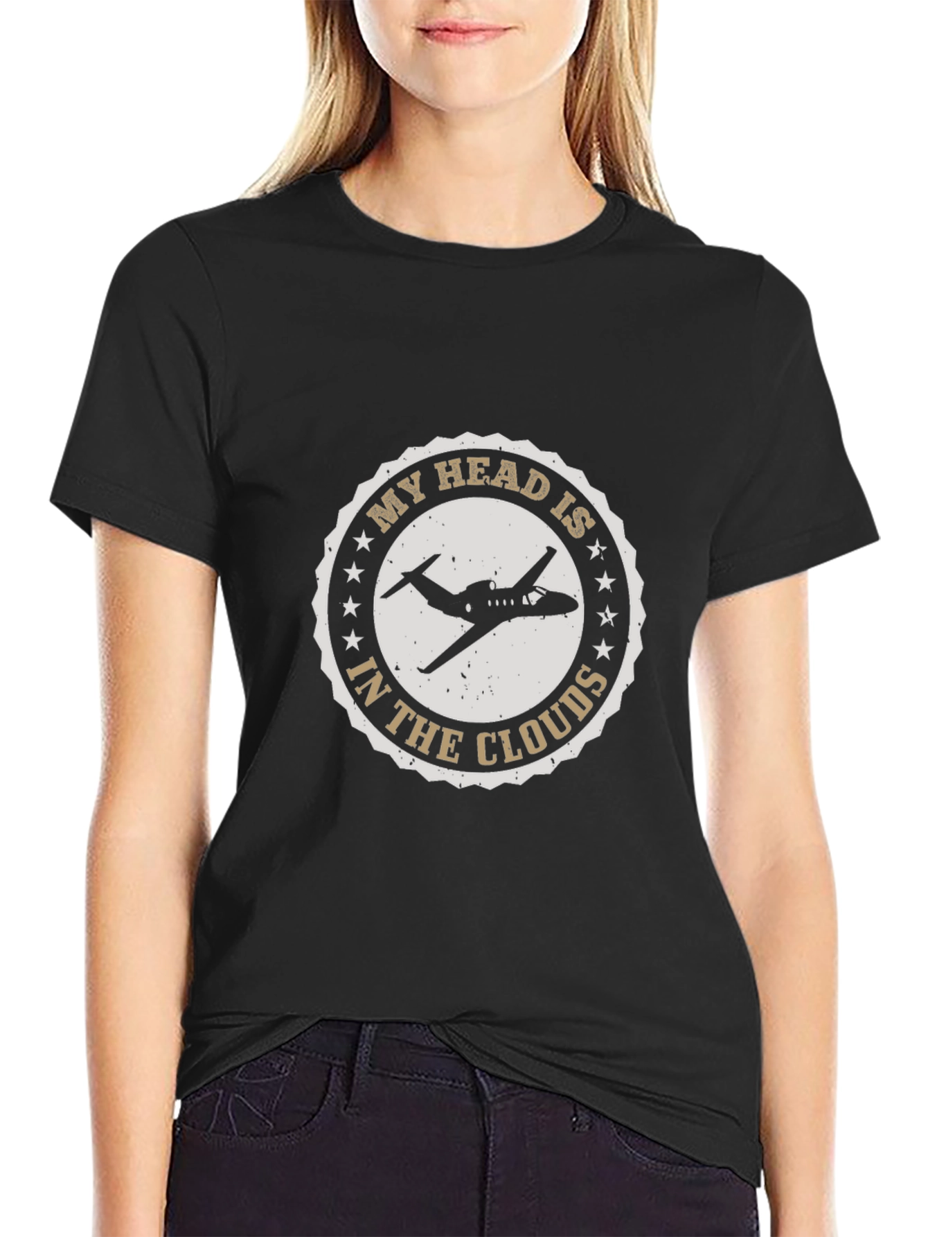 My Head Is In The Clouds Airplane T-Shirt