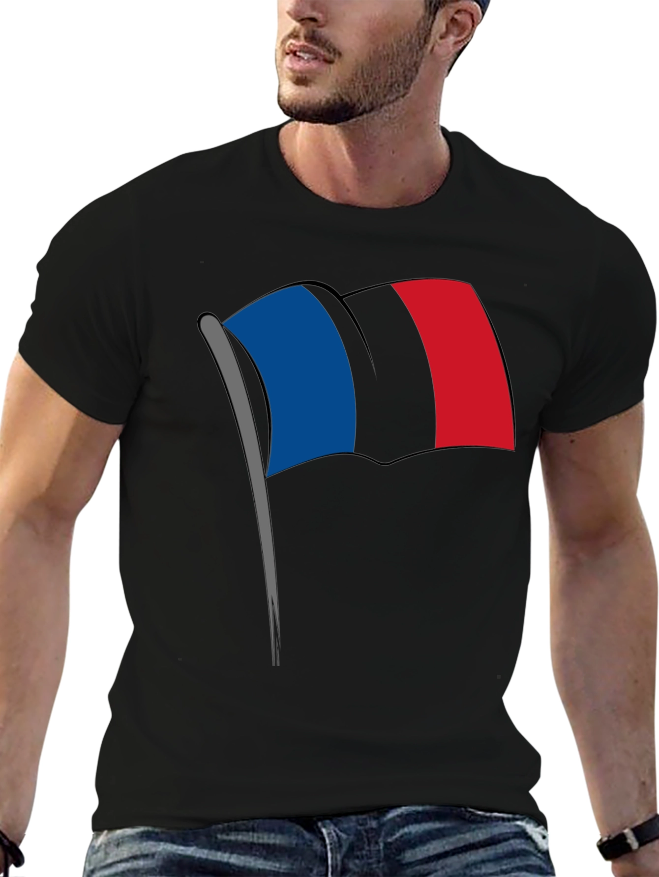 Flag Graphic Tee - Black T-Shirt