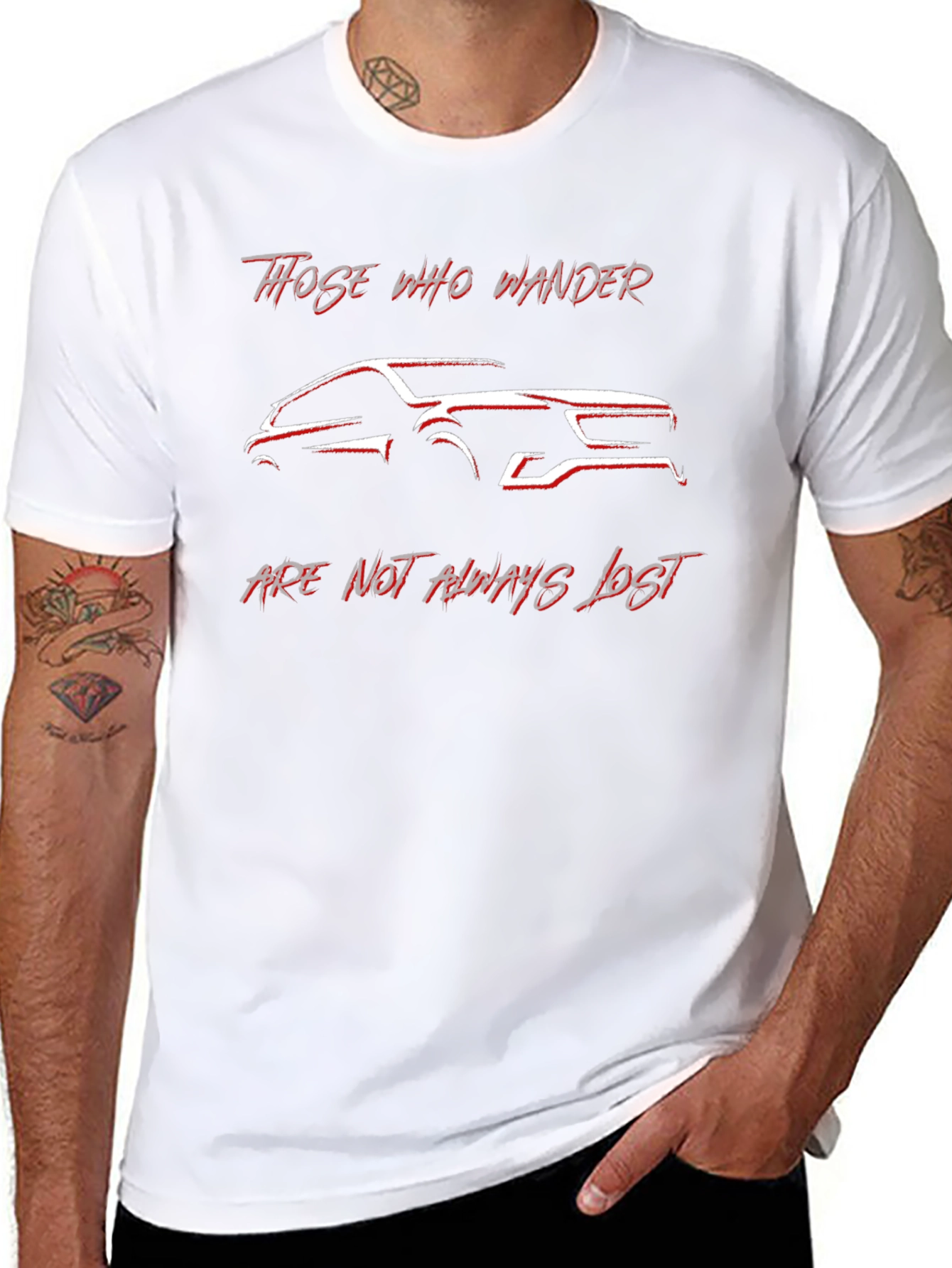Those Who Wander Car Graphic T-Shirt