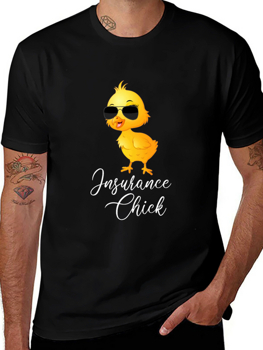 Insurance Chick T-Shirt - Cute Cartoon Chick in Shades