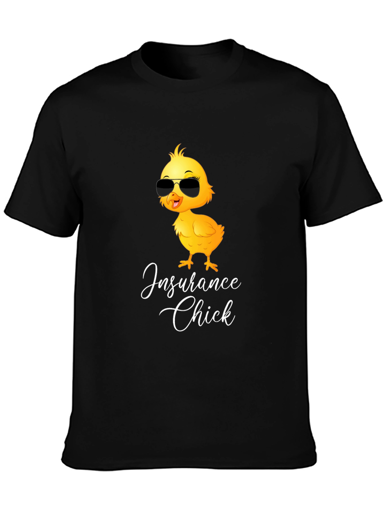 Insurance Chick T-Shirt - Cute Cartoon Chick in Shades