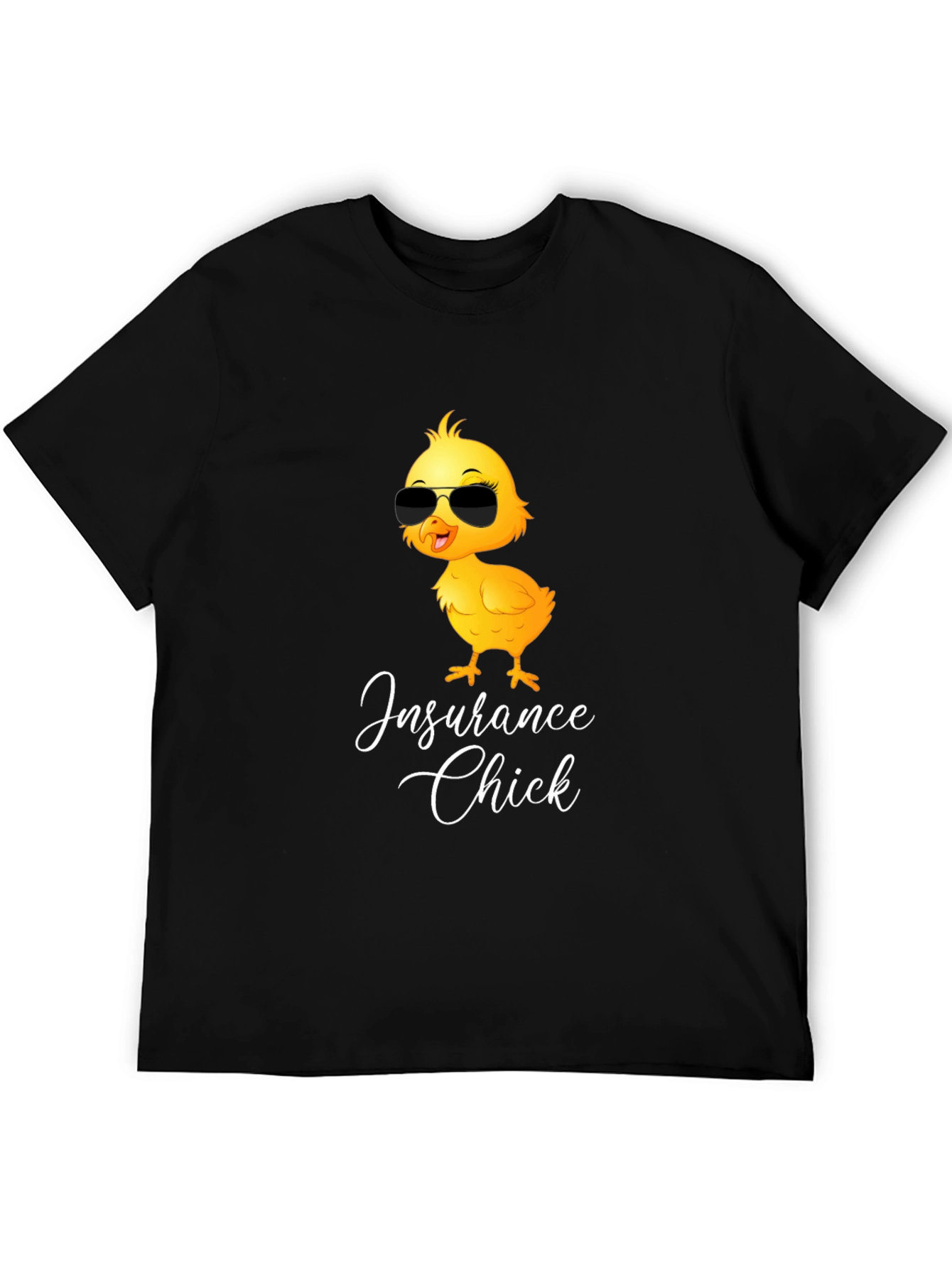 Insurance Chick T-Shirt - Cute Cartoon Chick in Shades