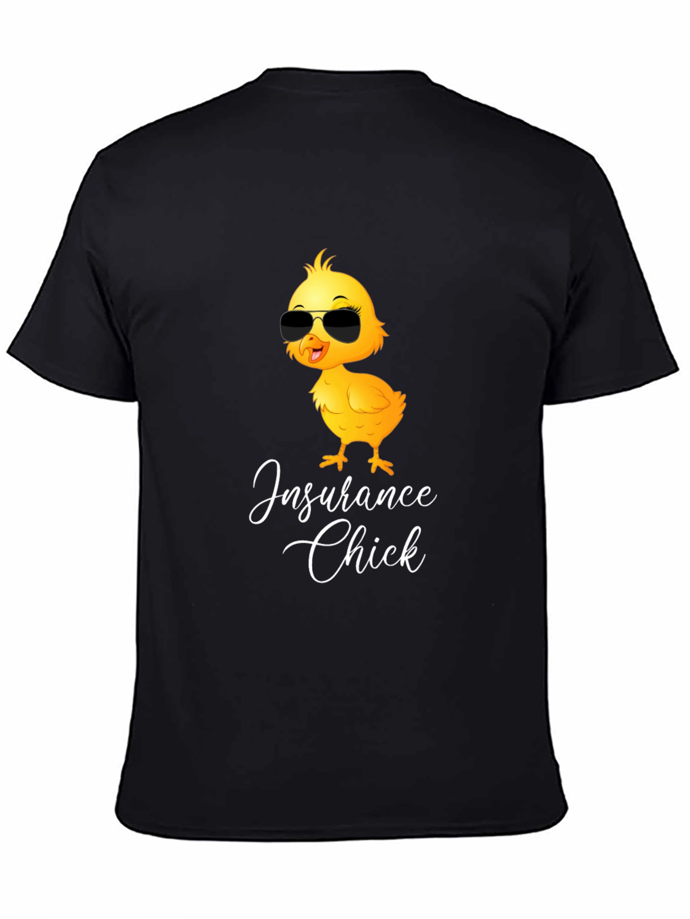 Insurance Chick T-Shirt - Cute Cartoon Chick in Shades