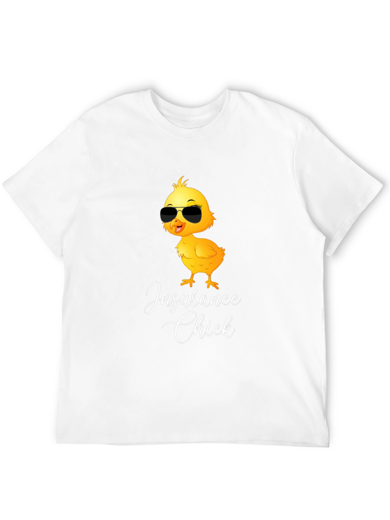 Insurance Chick T-Shirt - Cute Cartoon Chick in Shades