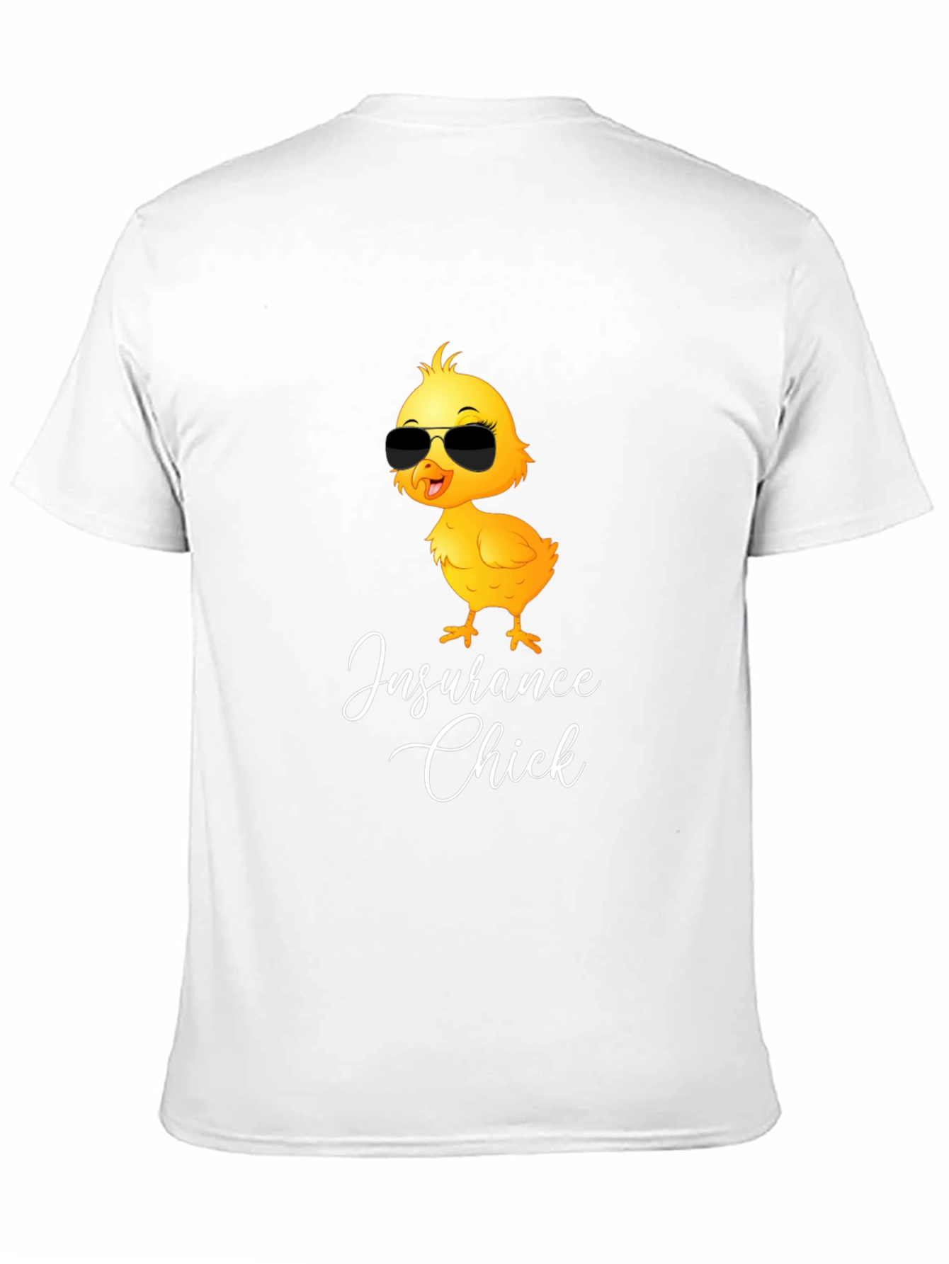Insurance Chick T-Shirt - Cute Cartoon Chick in Shades