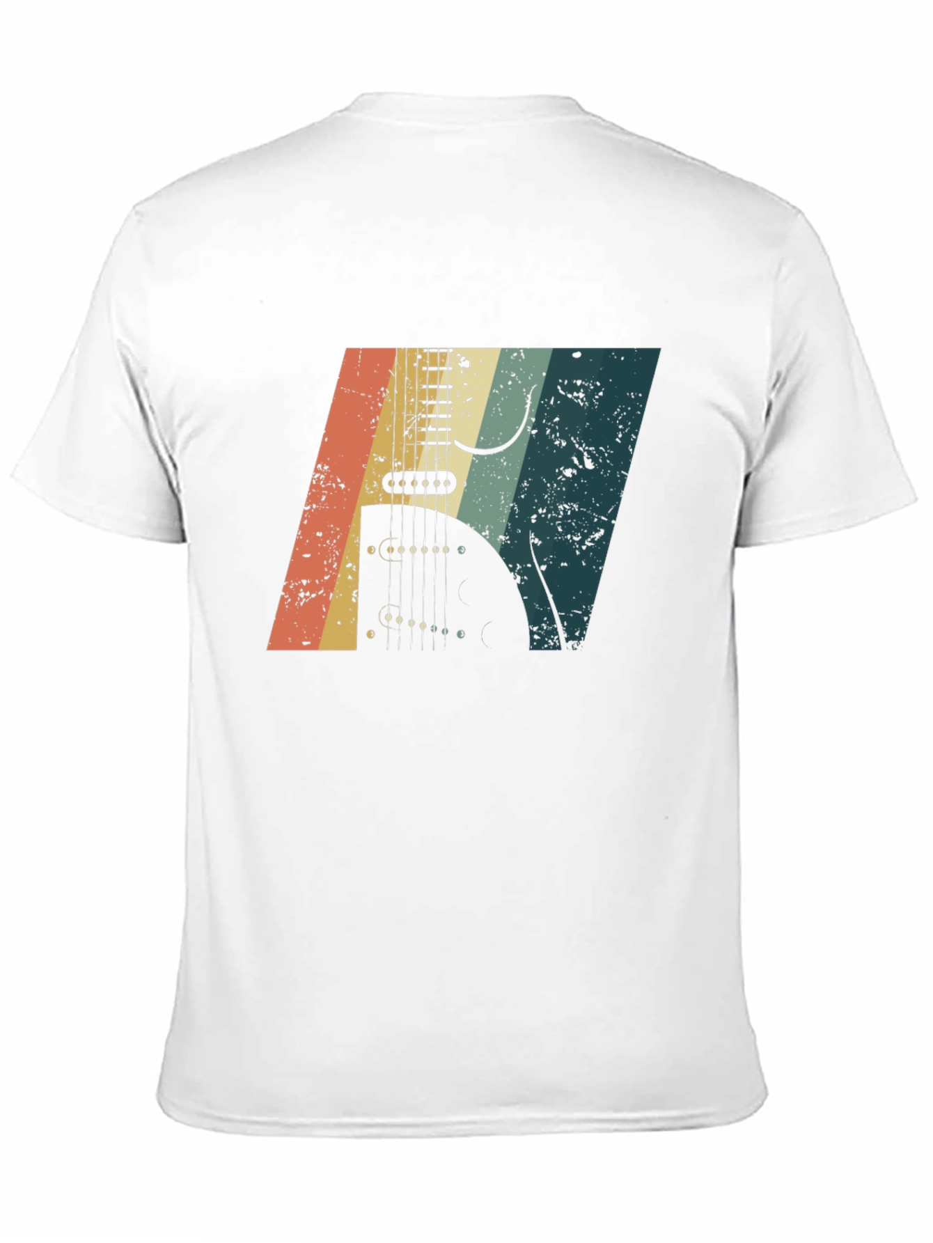 Retro Guitar Graphic Black T-Shirt