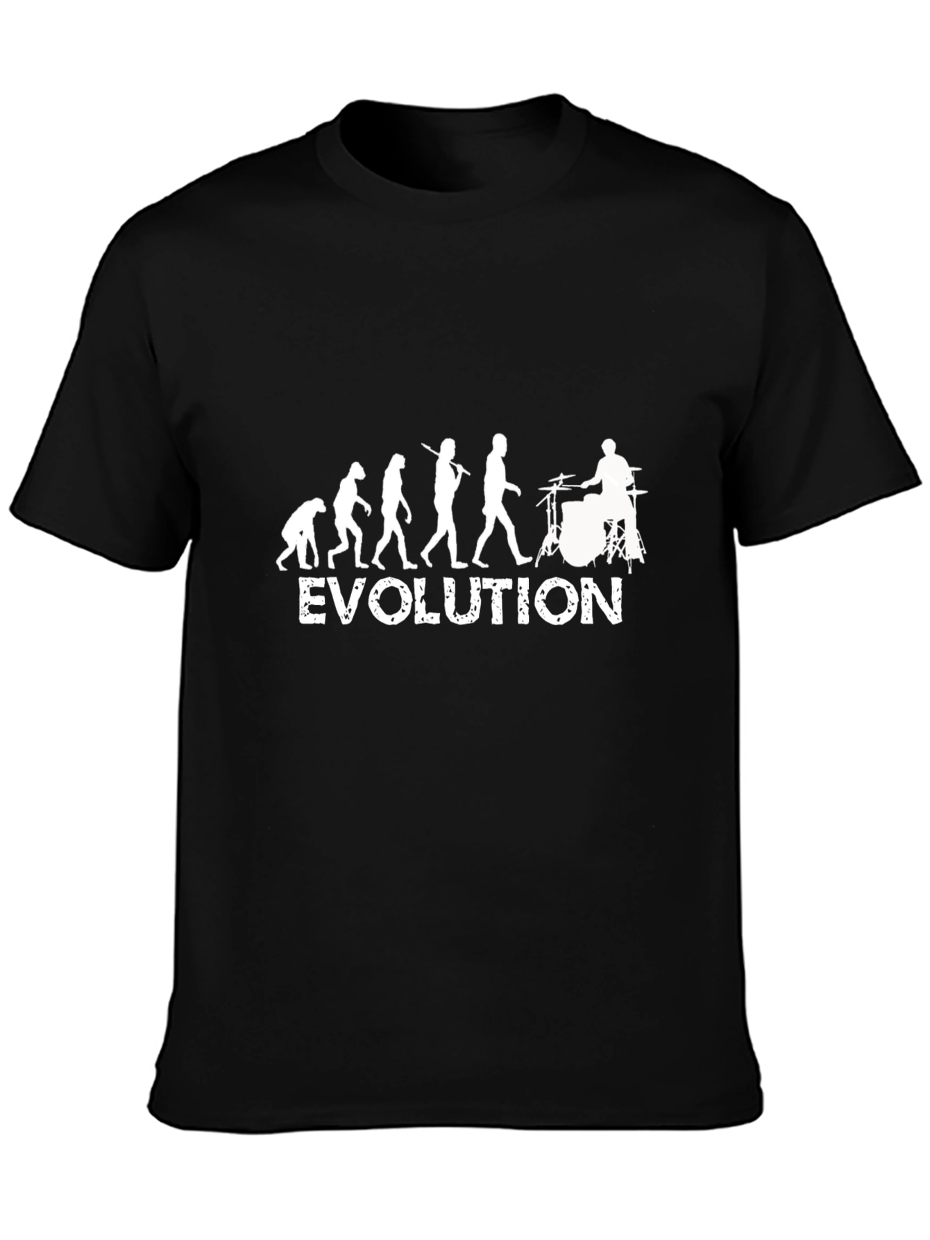 Evolution Drummer T-Shirt - Black Crew Neck