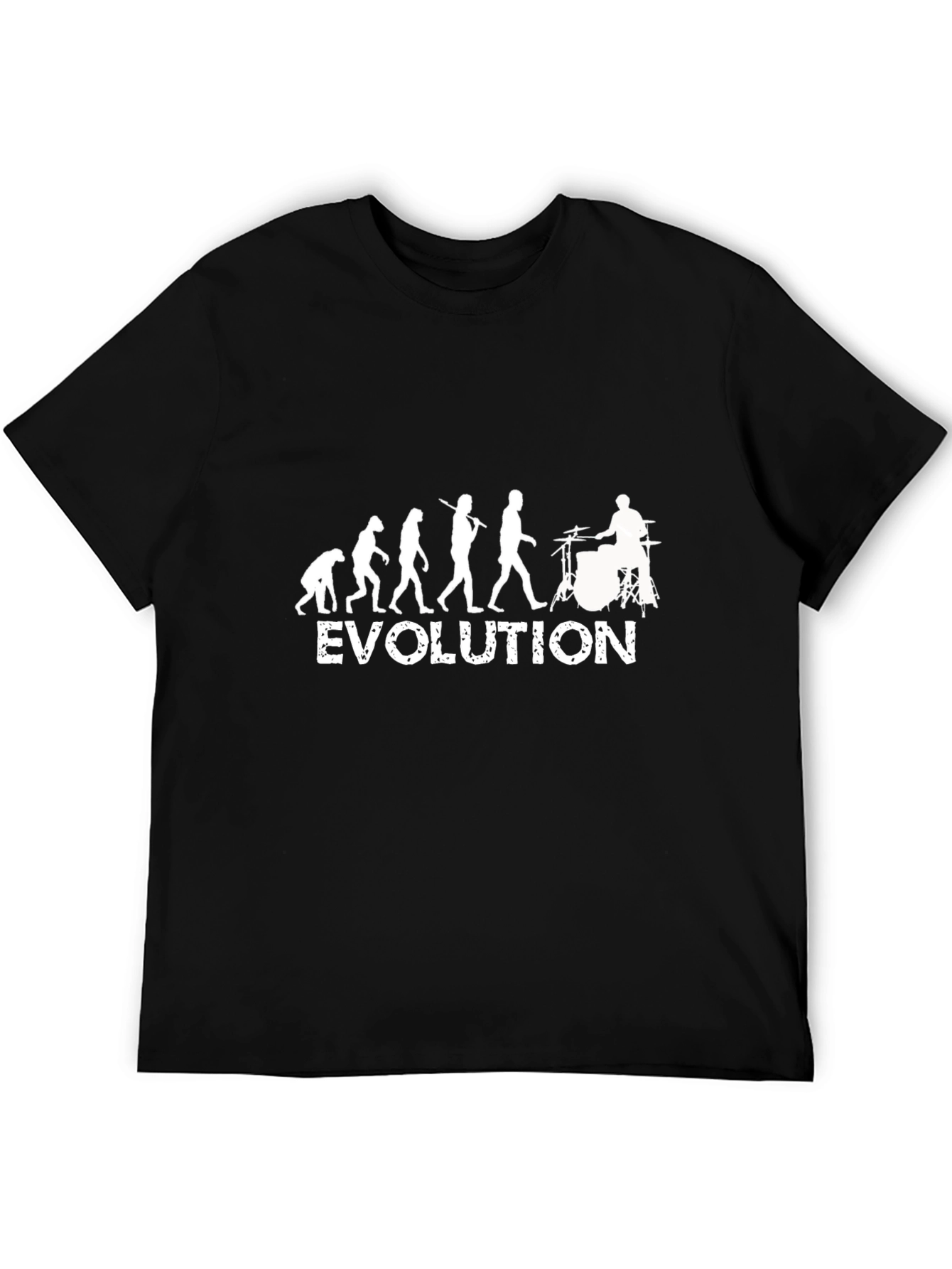 Evolution Drummer T-Shirt - Black Crew Neck