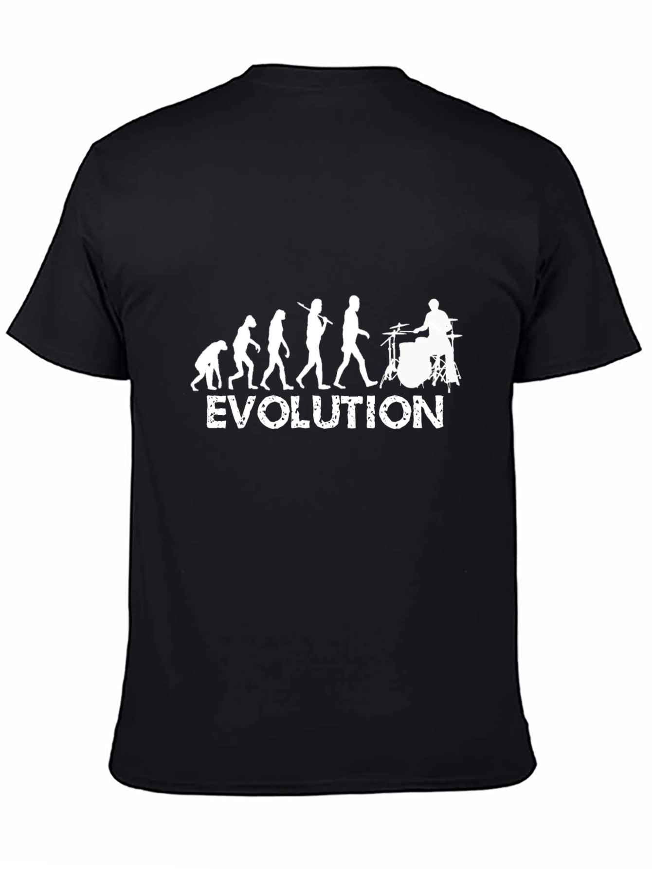 Evolution Drummer T-Shirt - Black Crew Neck