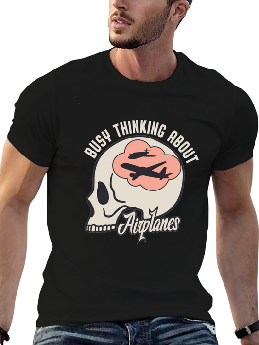 Busy Thinking About Airplanes Graphic Tee