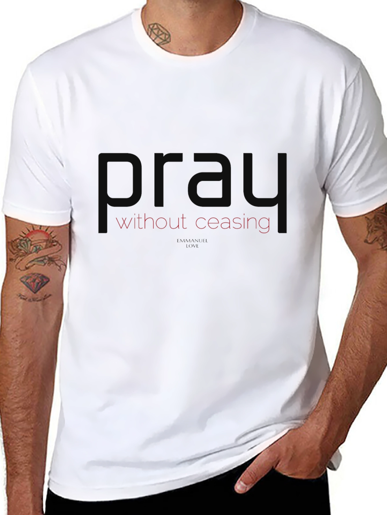 Pray Without Ceasing Black Tee