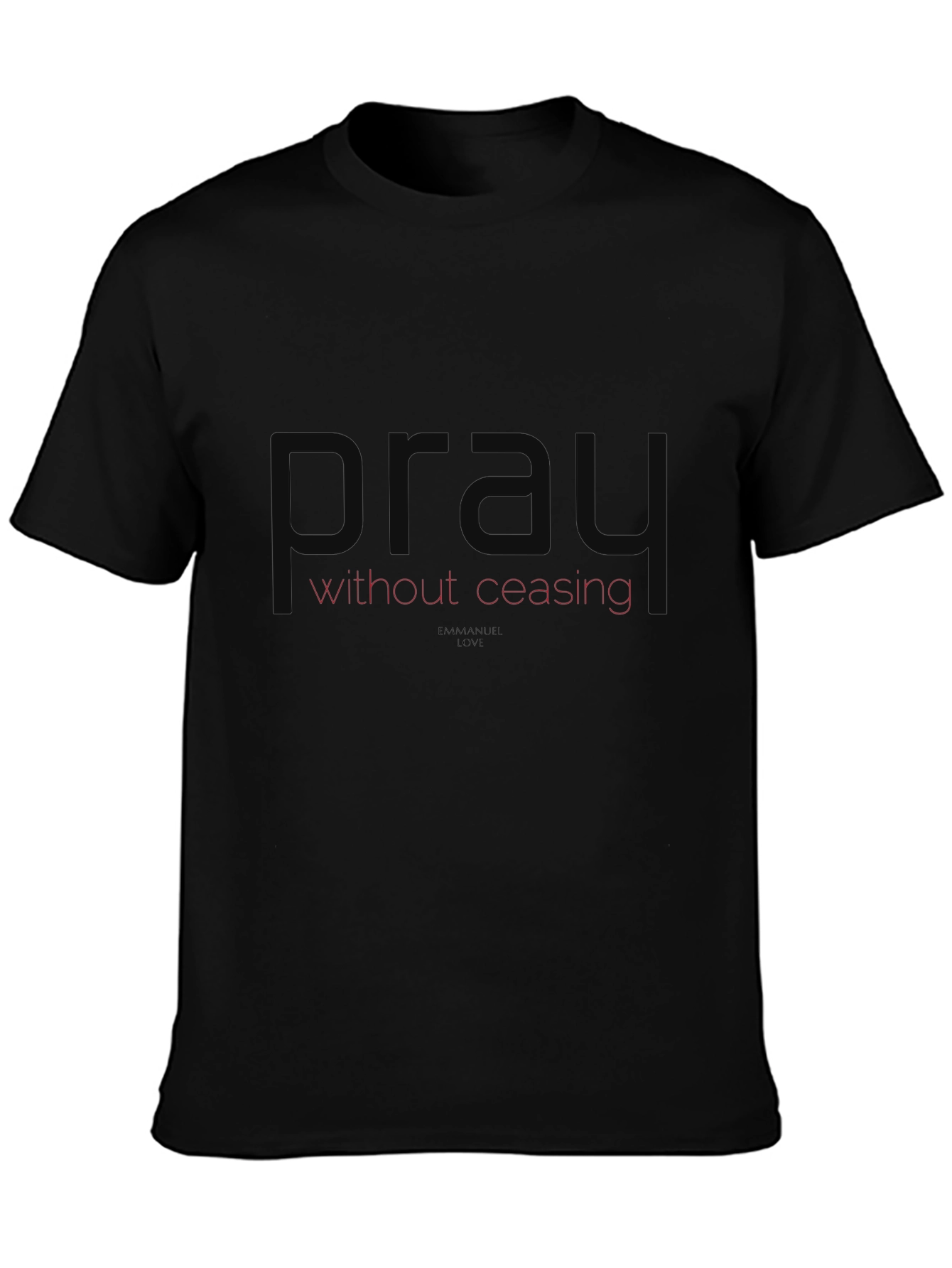Pray Without Ceasing Black Tee