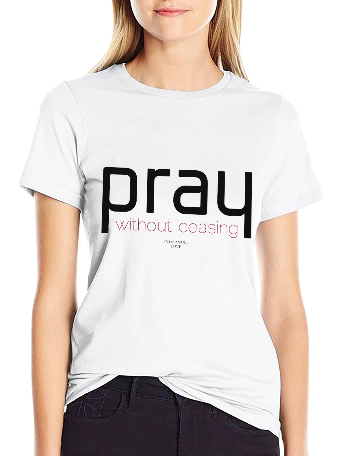 Pray Without Ceasing Black Tee