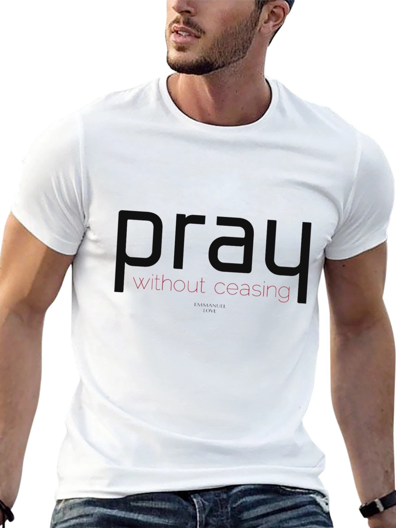 Pray Without Ceasing Black Tee